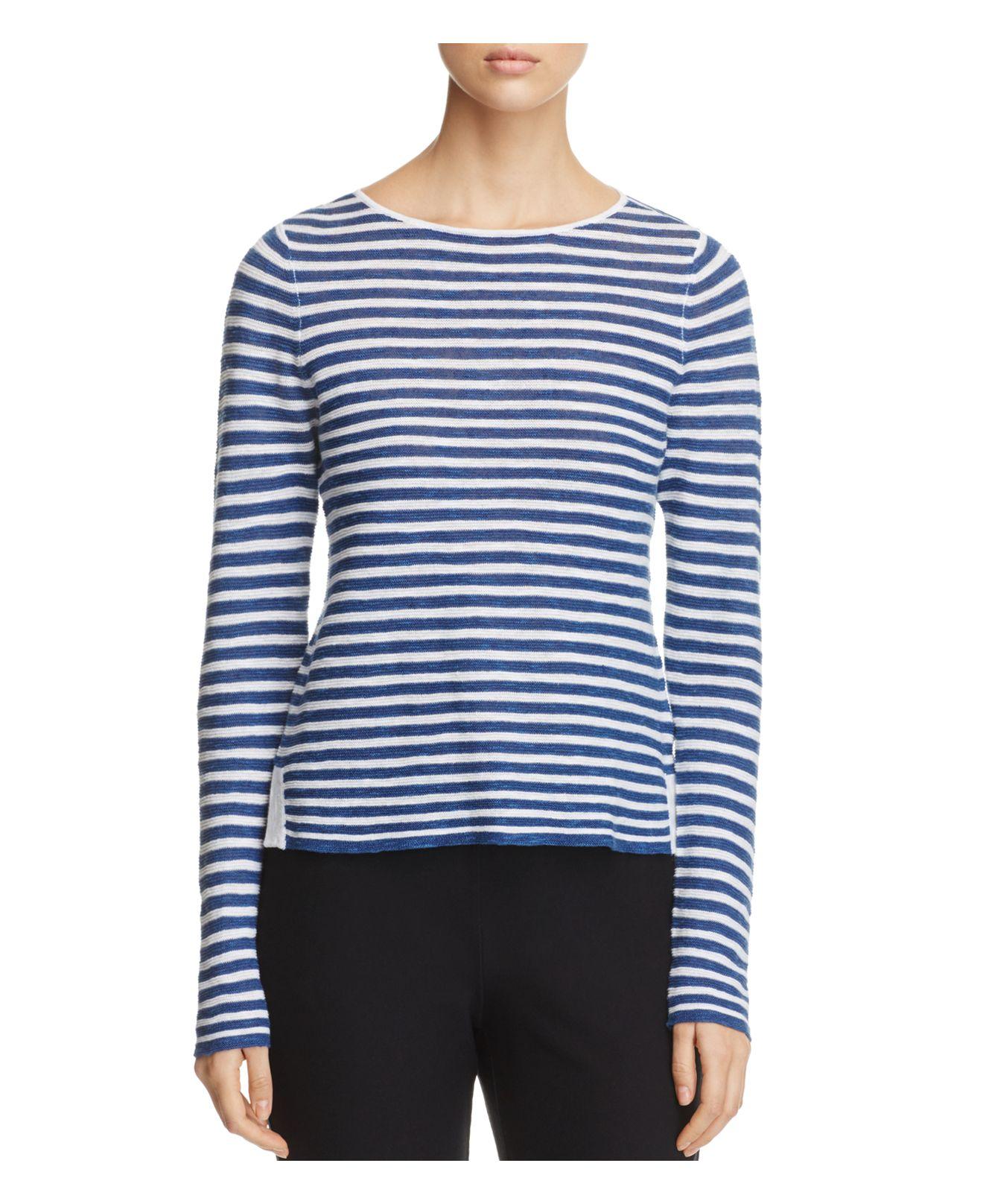 eileen fisher boat neck sweater lyst eileen fisher striped boat neck sweater in blue eileen fisher boat neck sweater lyst eileen fisher striped boat neck sweater in blue