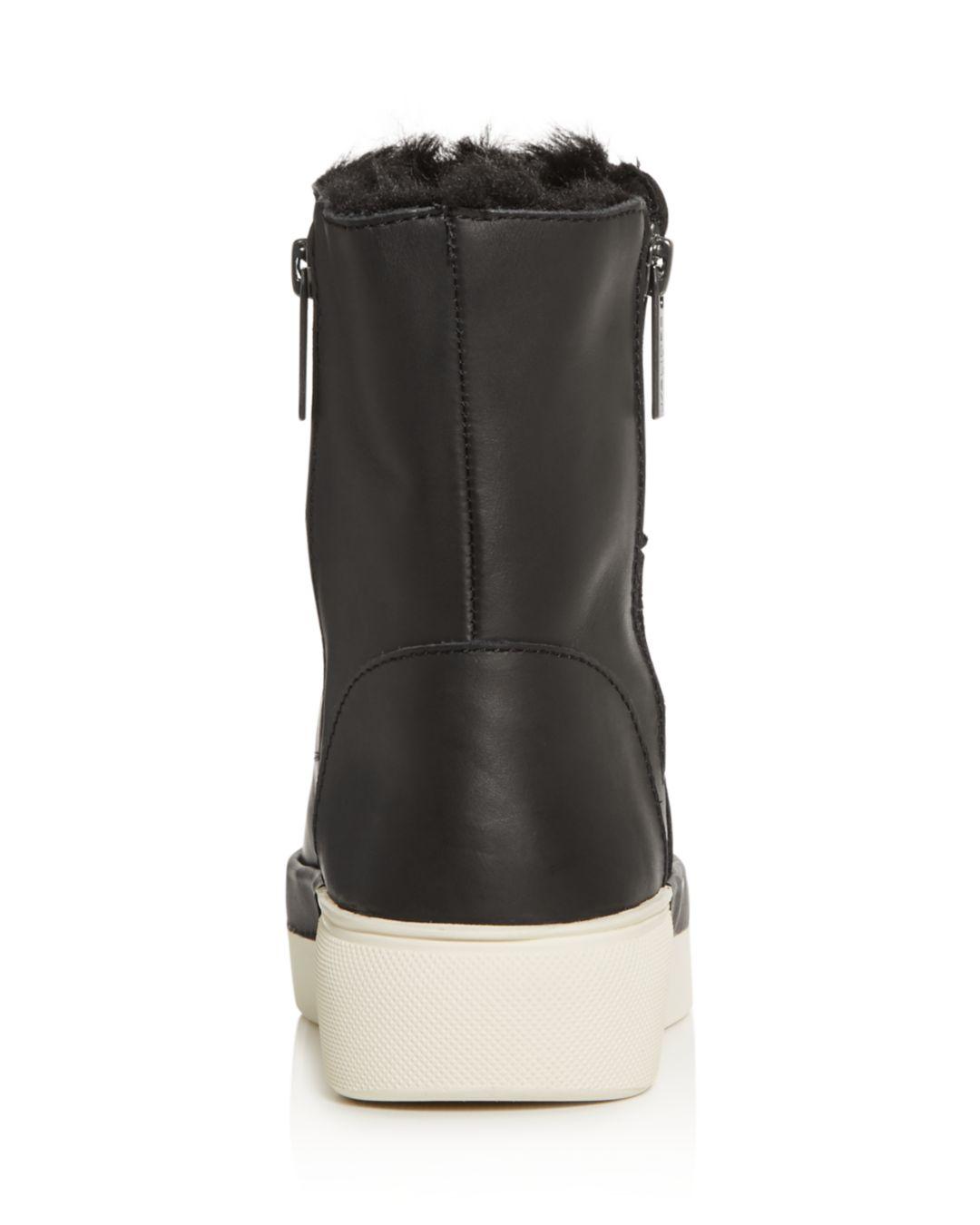 J/Slides Women's Victory Waterproof Platform Boots in Black Lyst
