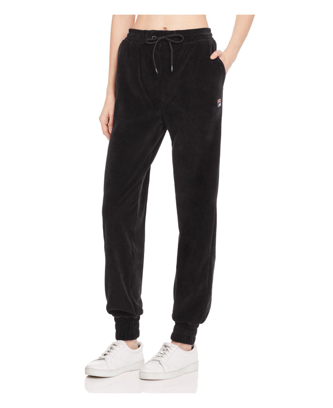 fila velour joggers