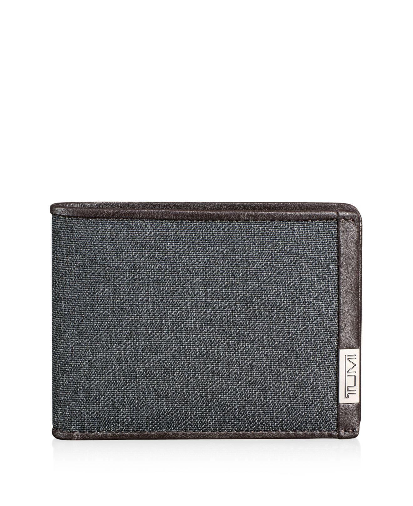 Tumi Double Billfold Bi-fold Wallet in Gray for Men - Lyst