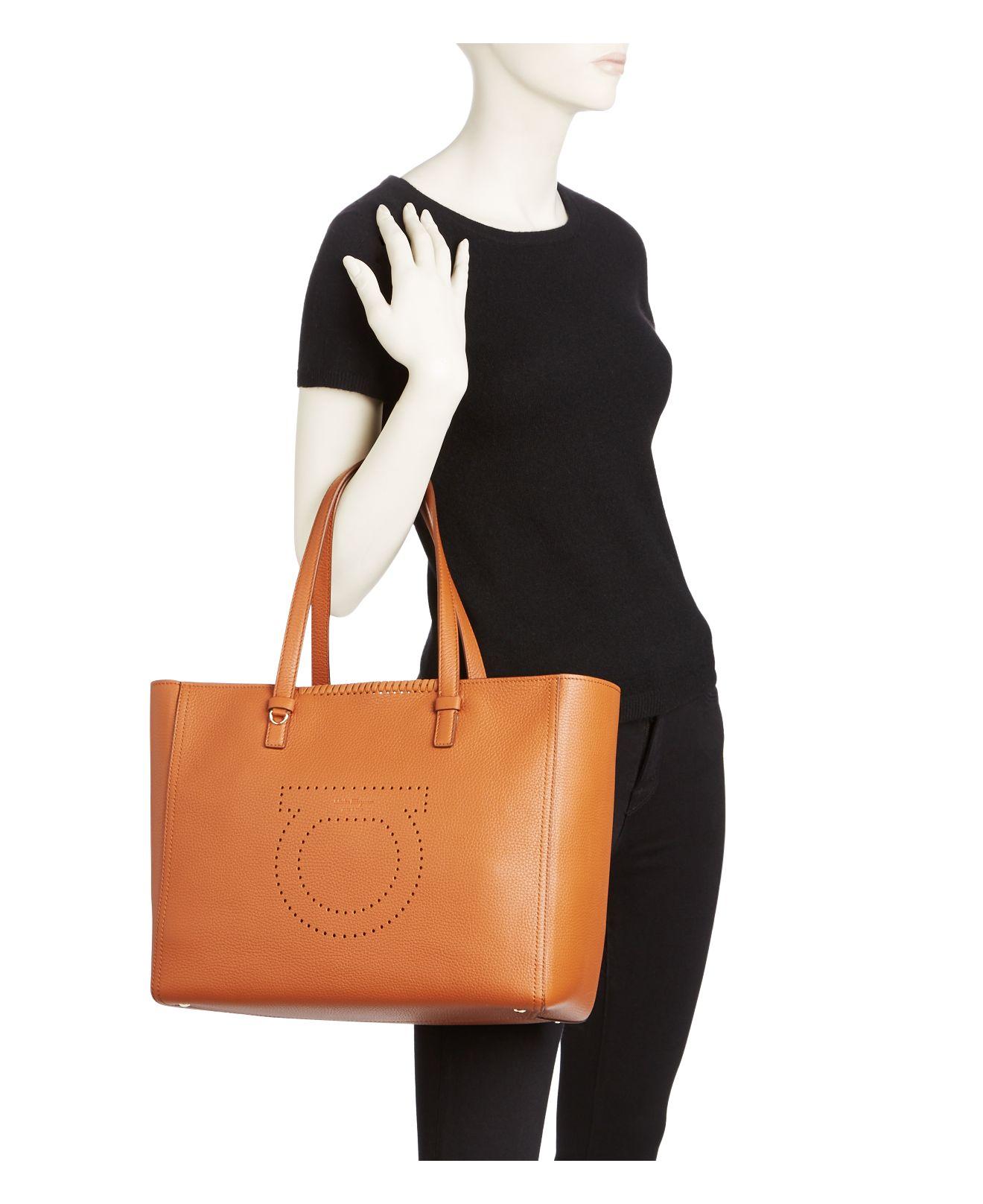 Salvatore Ferragamo Sella Quilted Tote lyst ferragamo sella leather tote in brown Salvatore Ferragamo Sella Quilted Tote lyst ferragamo sella leather tote in brown