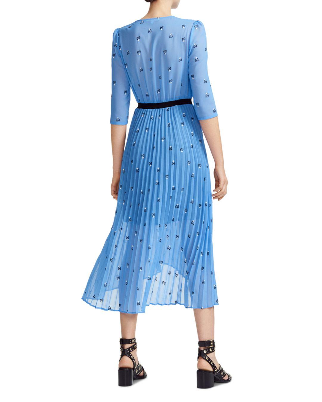 Maje Synthetic Rengo Embroidered Heart Dress in Blue | Lyst