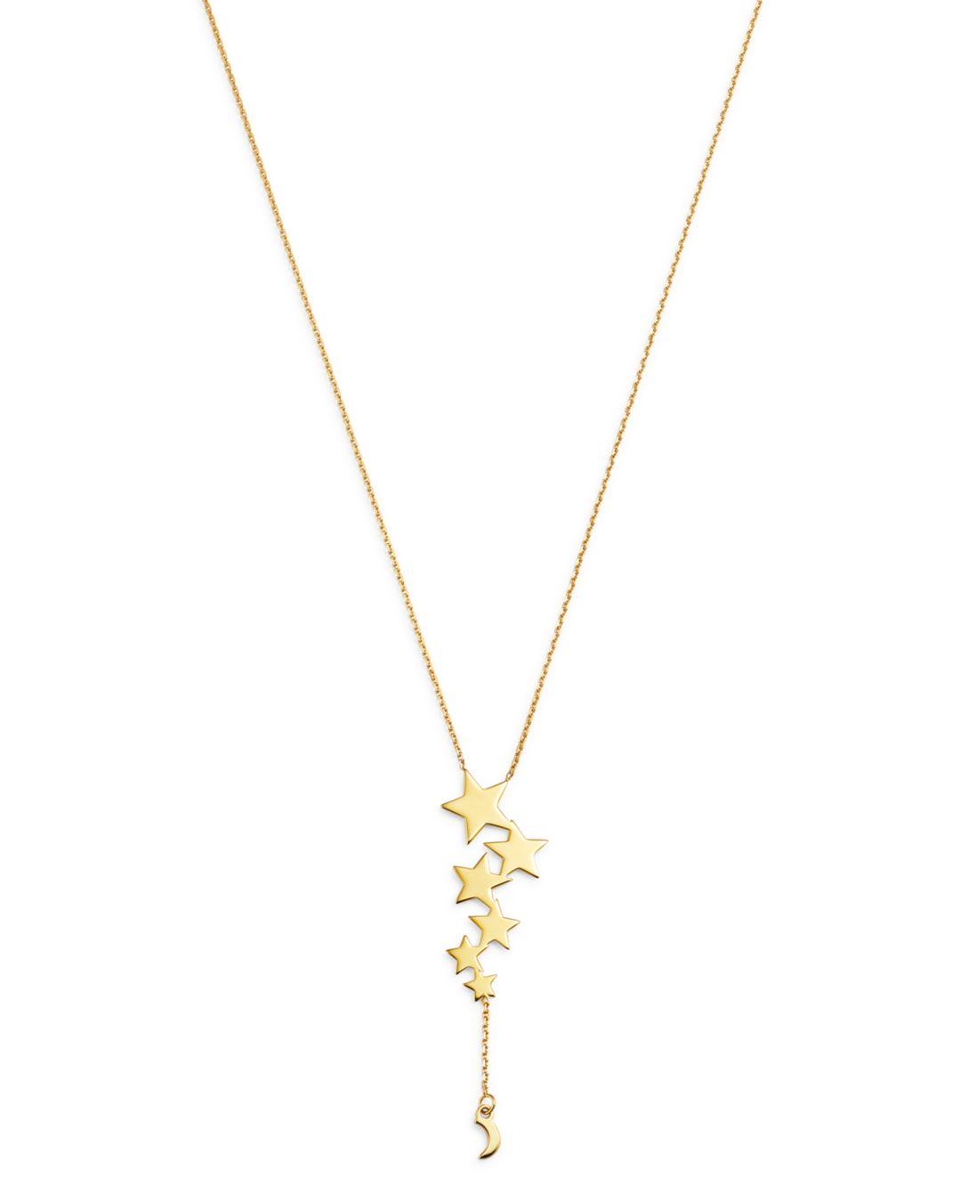 Moon & Meadow Multi - Star Pendant Necklace In 14k Yellow Gold in