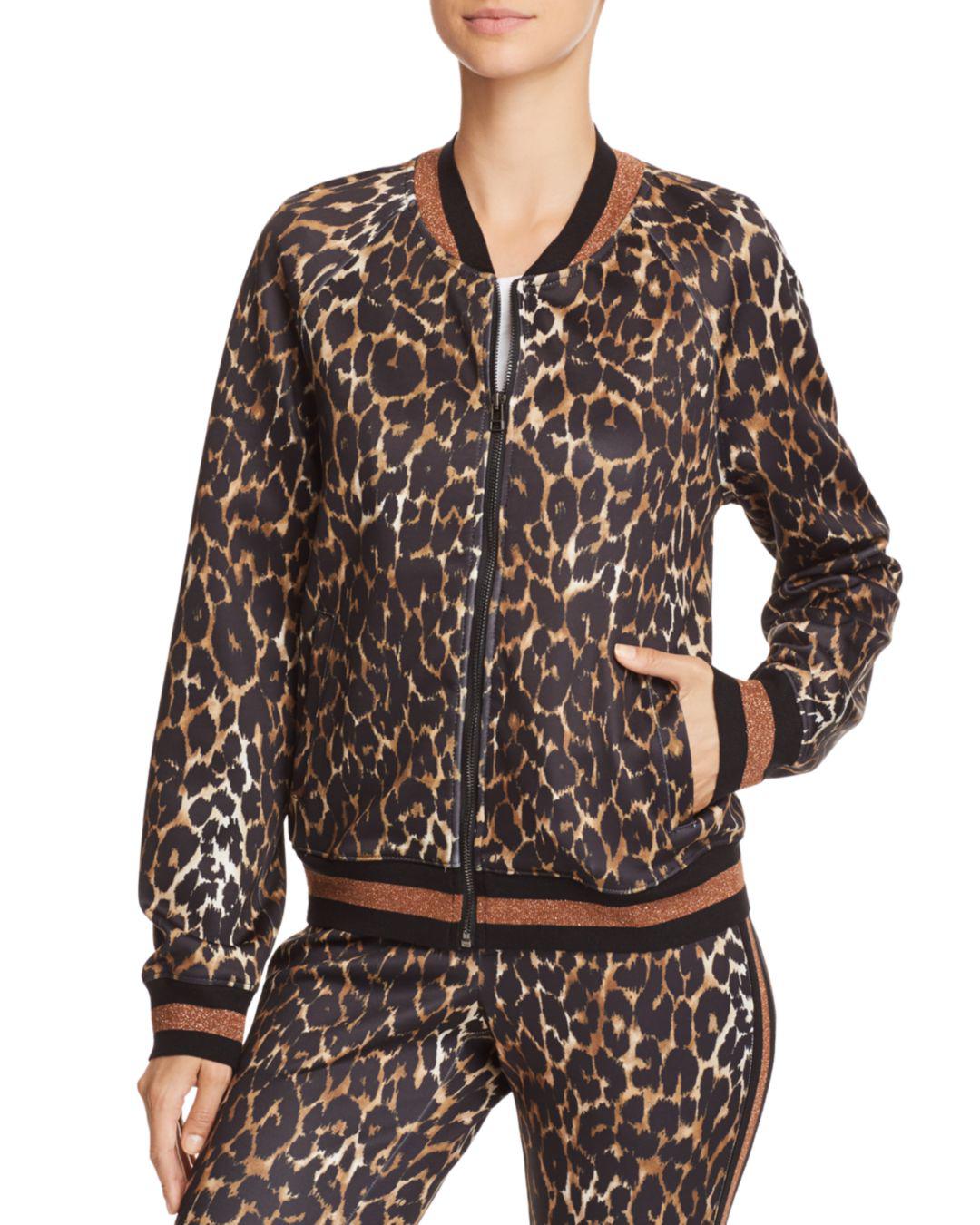 leopard print track jacket