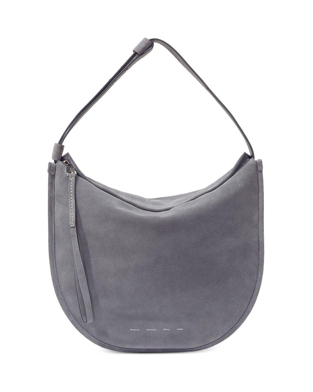 PROENZA SCHOULER WHITE LABEL Baxter Zip Leather Hobo Bag in Brown