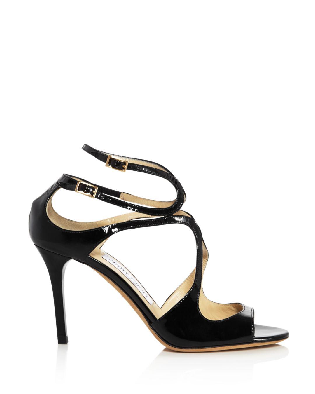 Jimmy Choo Leather Women's Ivette 85 High - Heel Sandals in Black