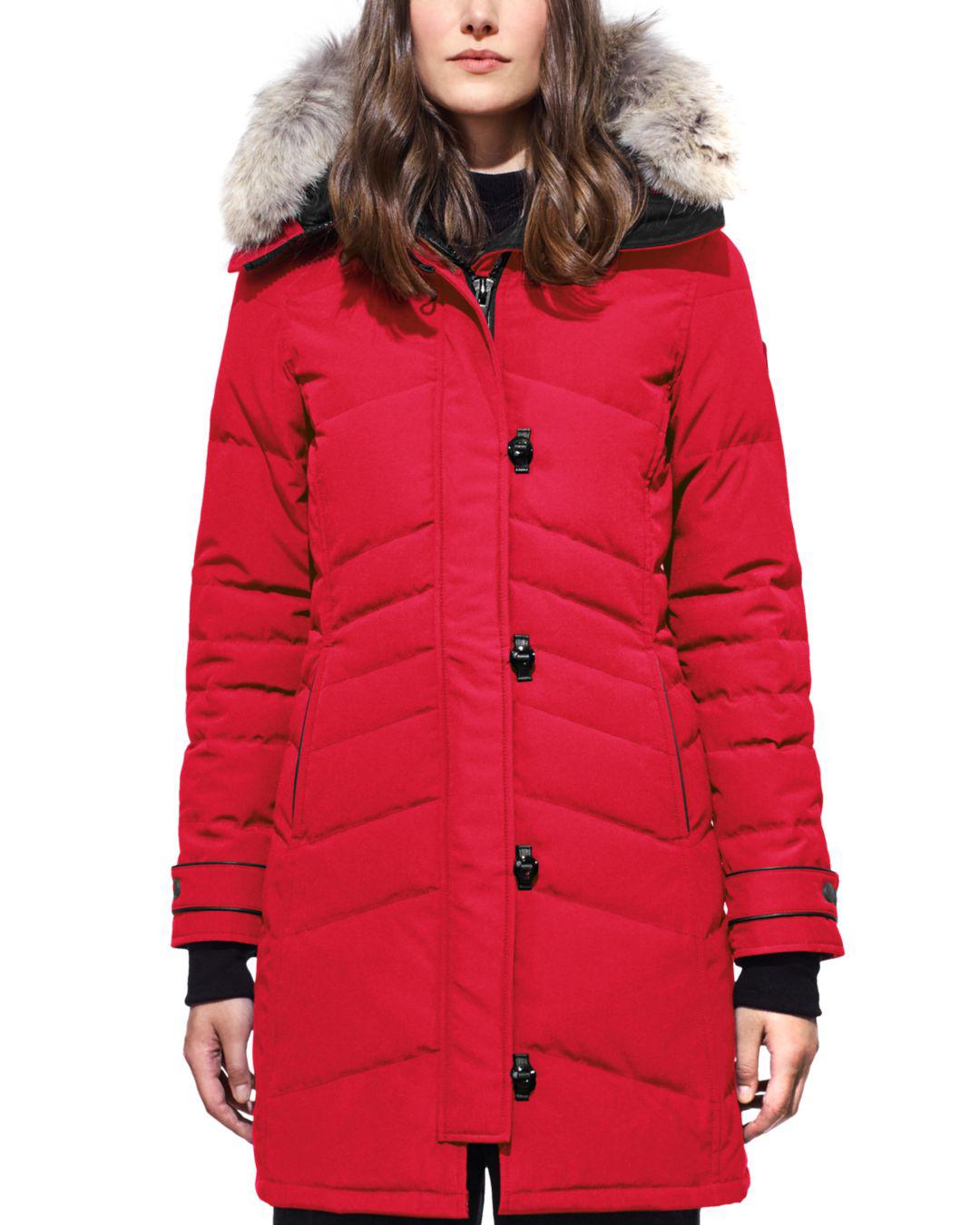 lorette coyote fur trim down coat