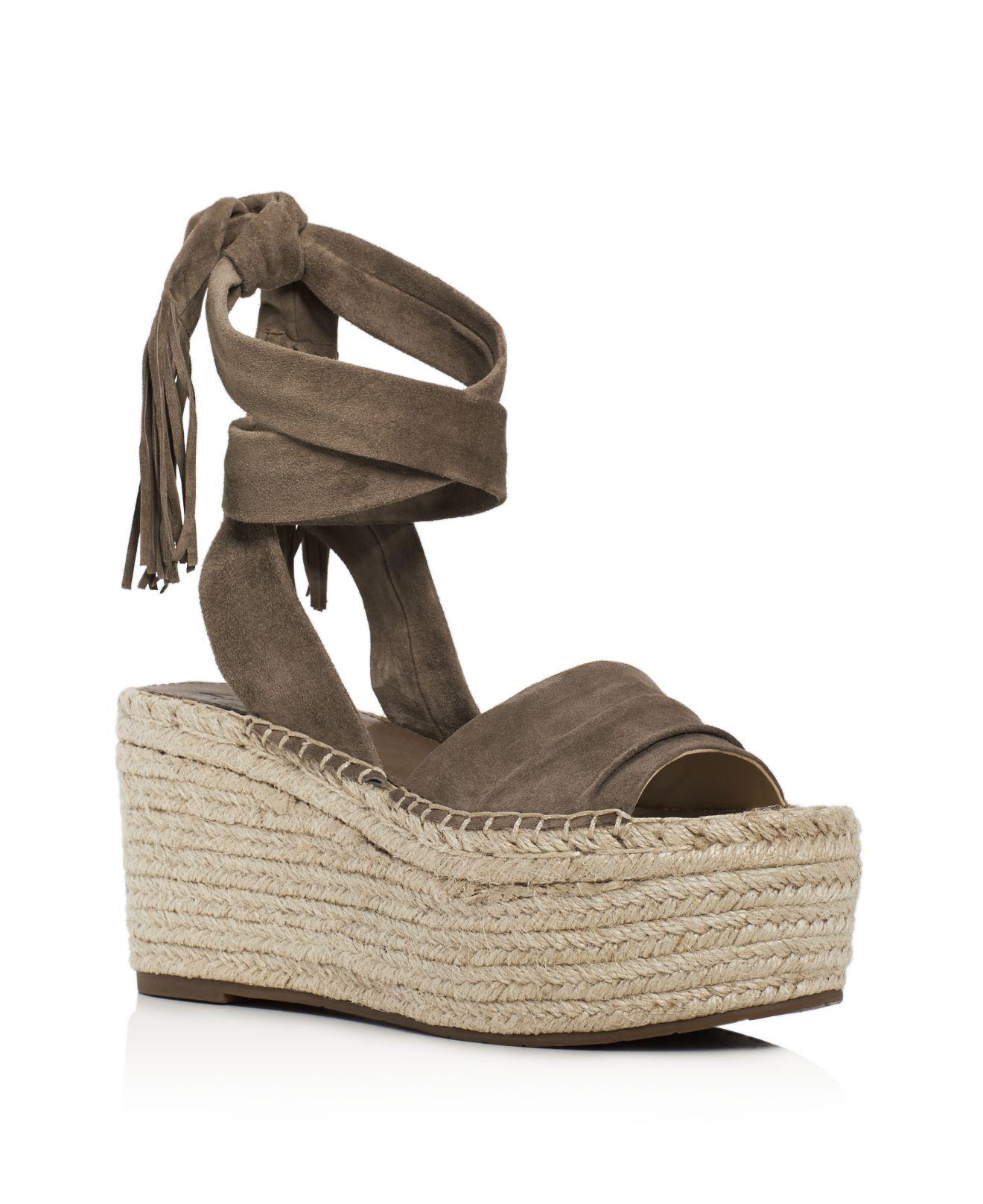 Marc Fisher Rabecca Ankle Tie Espadrille Platform Wedge