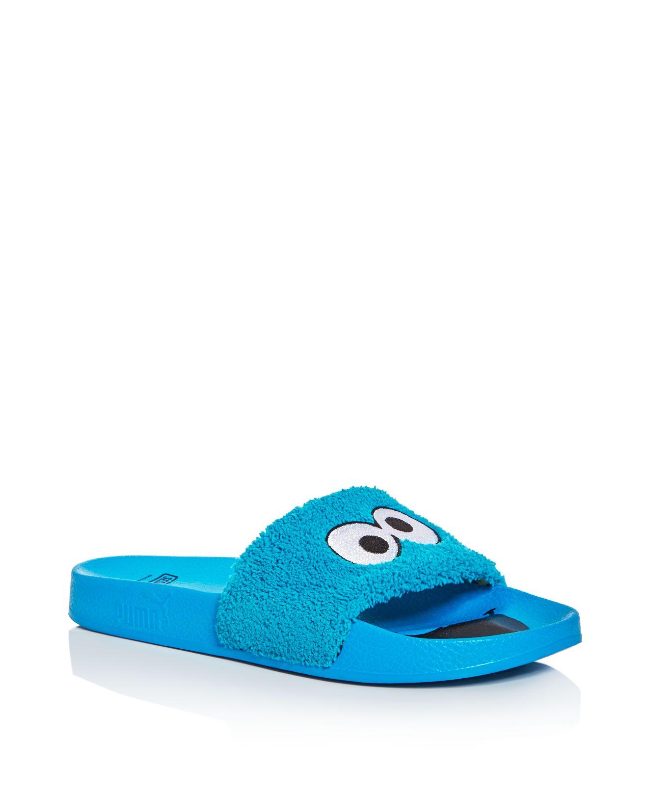 PUMA Men's Leadcat Sesame Street Cookie Monster Slide Sandals in Blue for  Men | Lyst