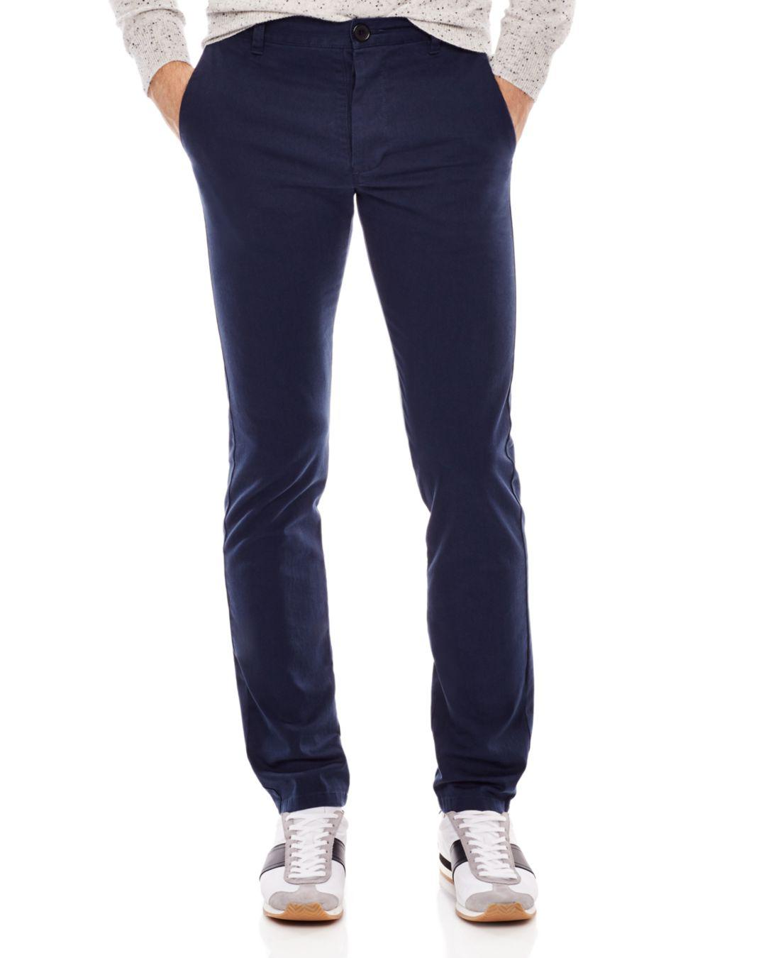Sandro Stretch Cotton Slim Fit Chinos in Marine (Blue) for Men - Lyst
