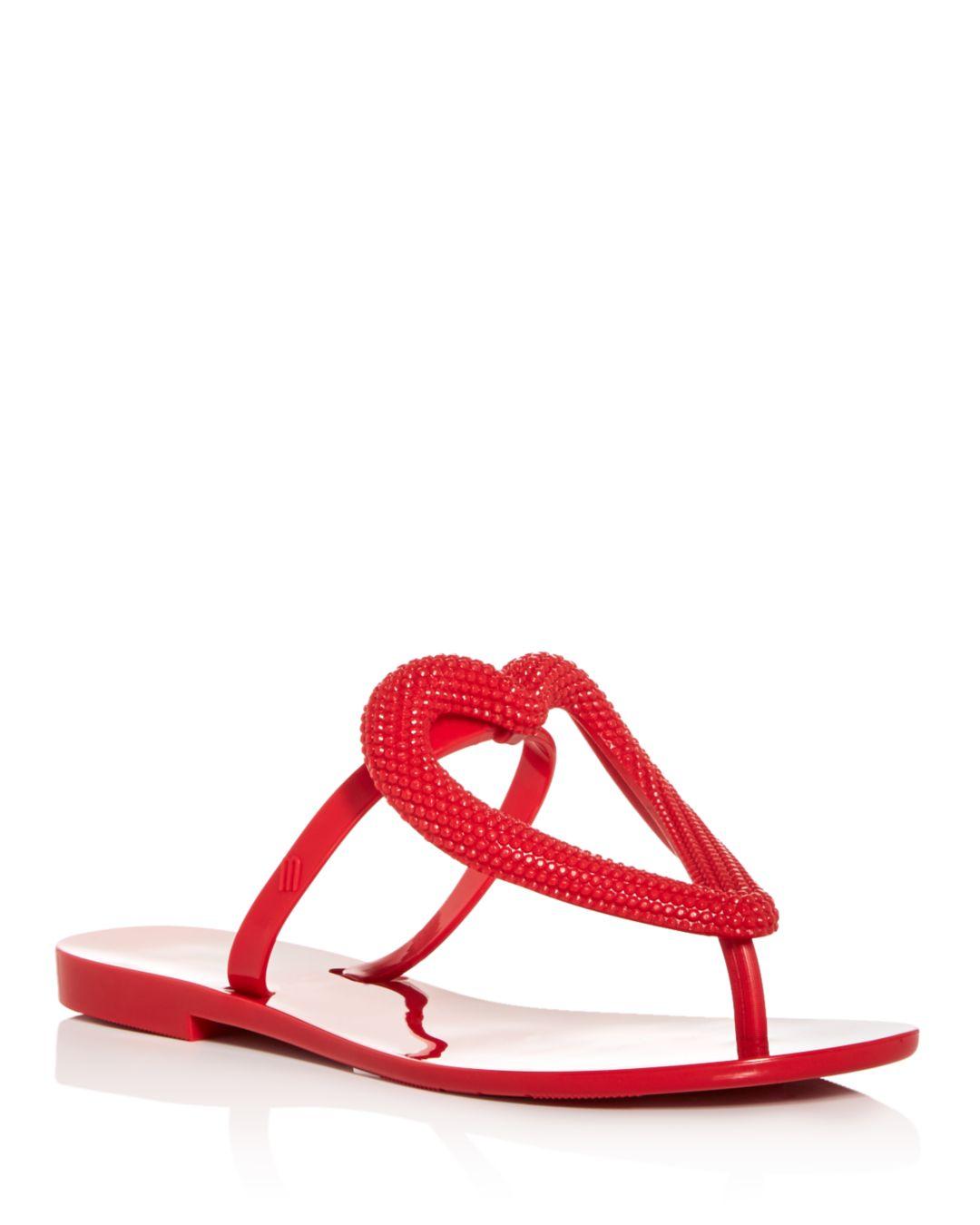 melissa big heart flip flop