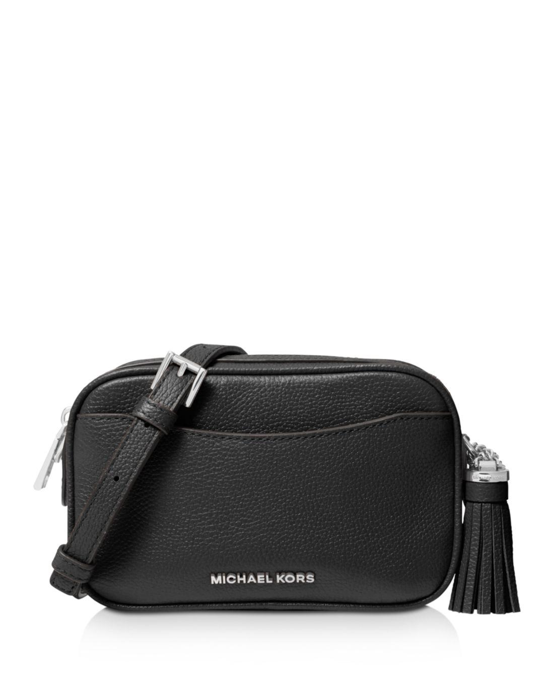 michael kors crossbody black silver