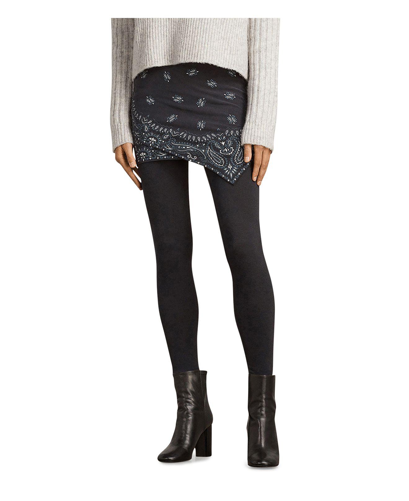 allsaints skirted leggings