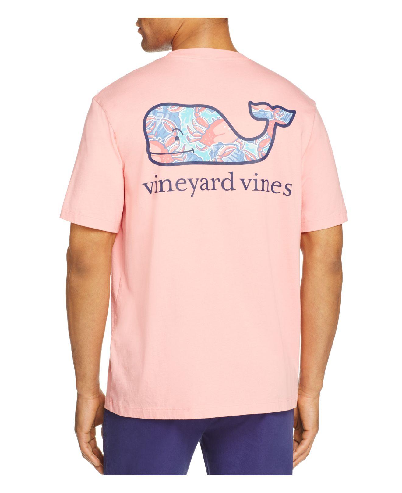 Vineyard Vines Crab Shell Whale Pocket Tee in Pink for Men - Lyst