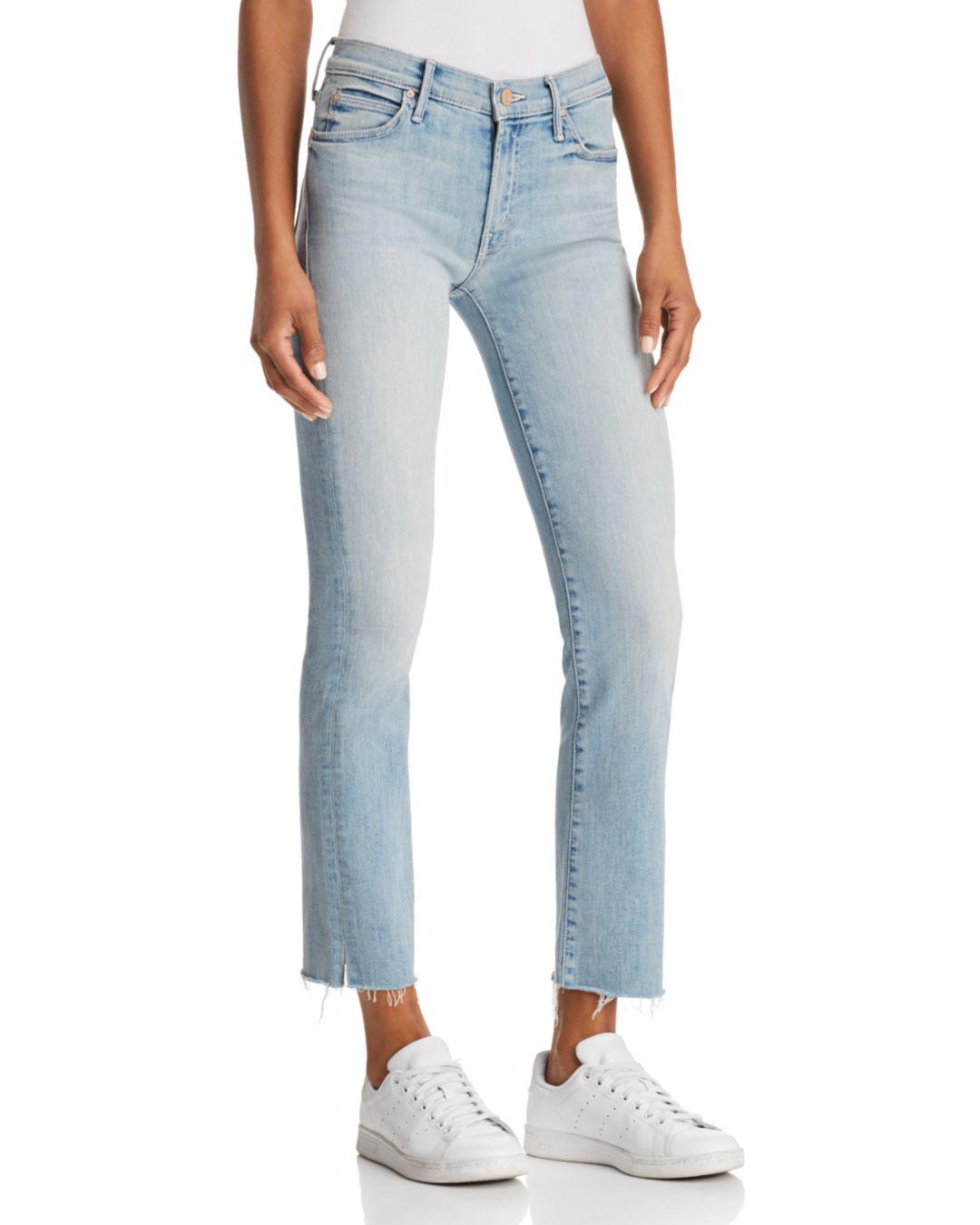 Mother Denim Rascal Ankle Snippet Jeans In Tinge in Blue - Lyst