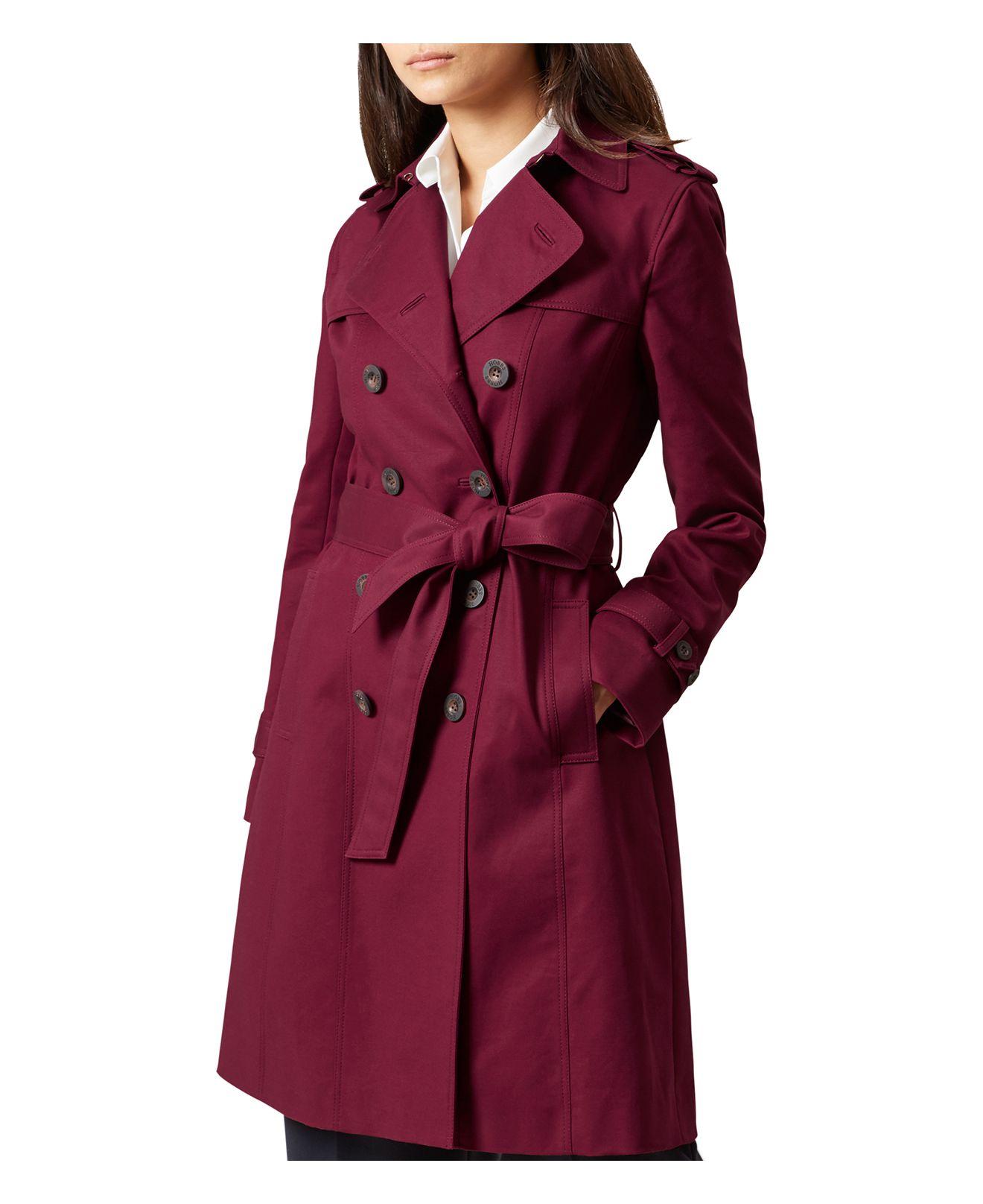 hobbs burgundy coat