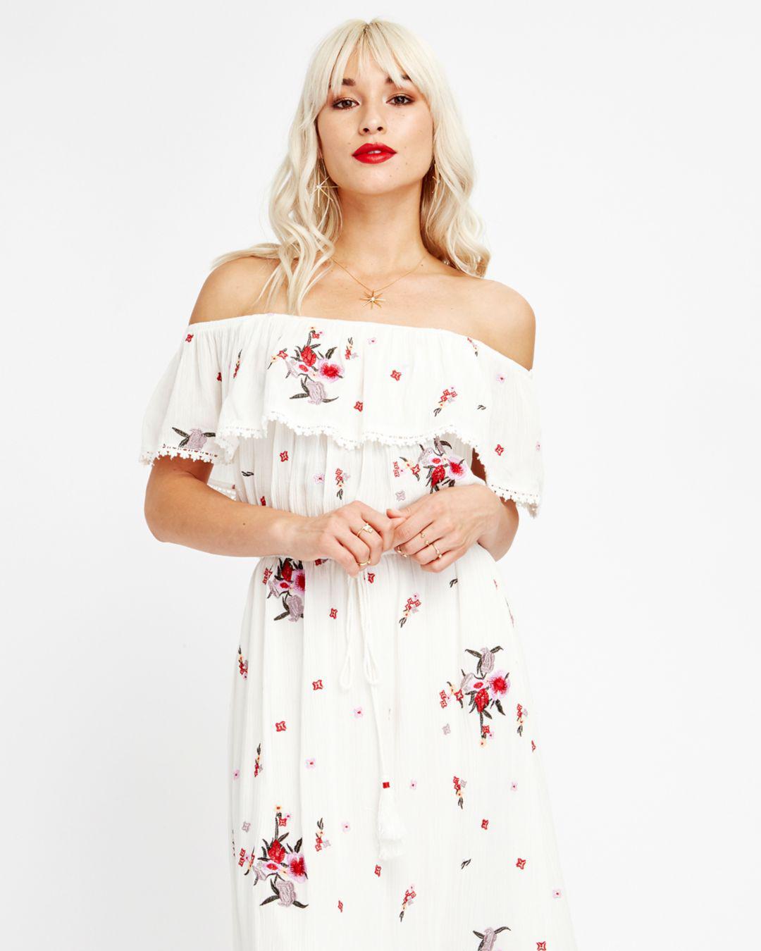 Lost + Wander Senorita Maxi Dress in White Floral (White ...