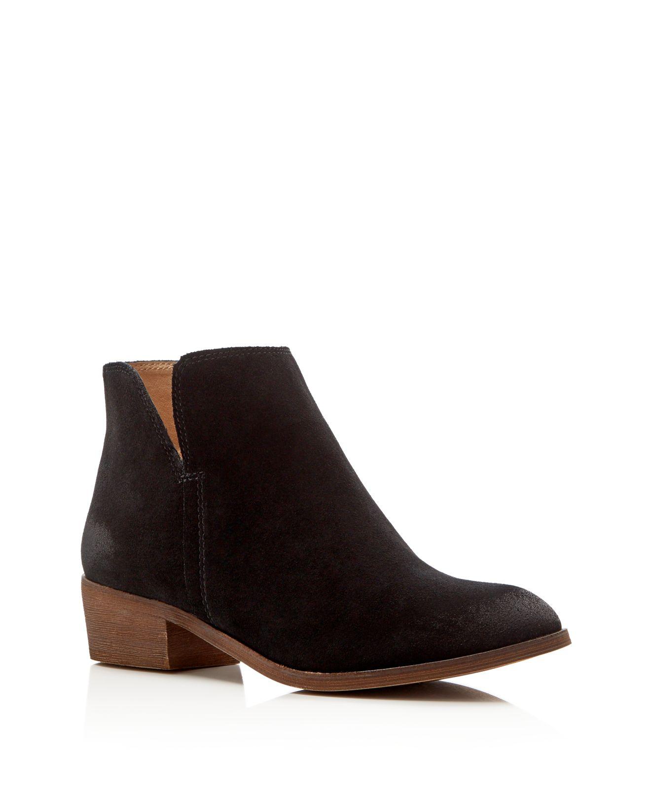 Splendid Hamptyn Suede Booties in Black - Lyst