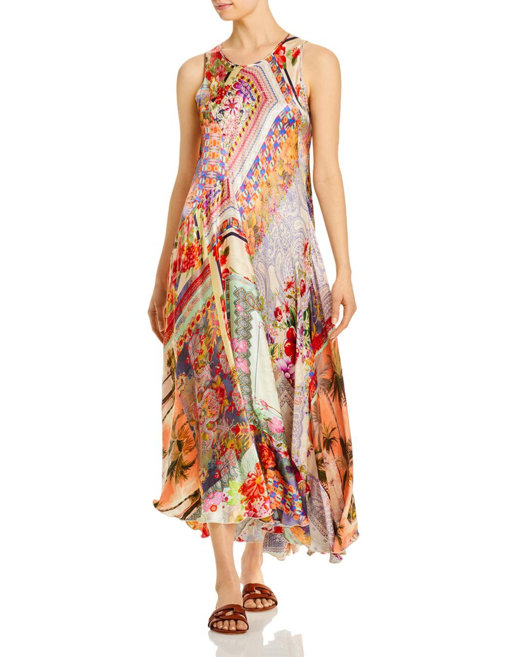 Johnny Was Regina Printed Maxi Dress | Lyst