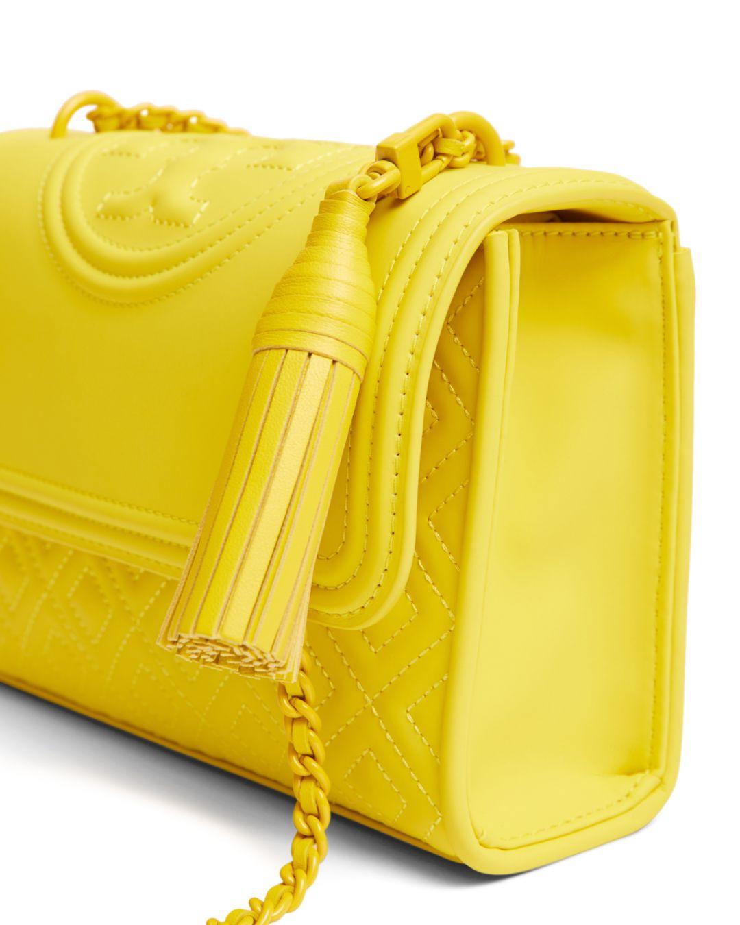 Tory Burch Fleming Matte Small Convertible Shoulder Bag in Yellow | Lyst