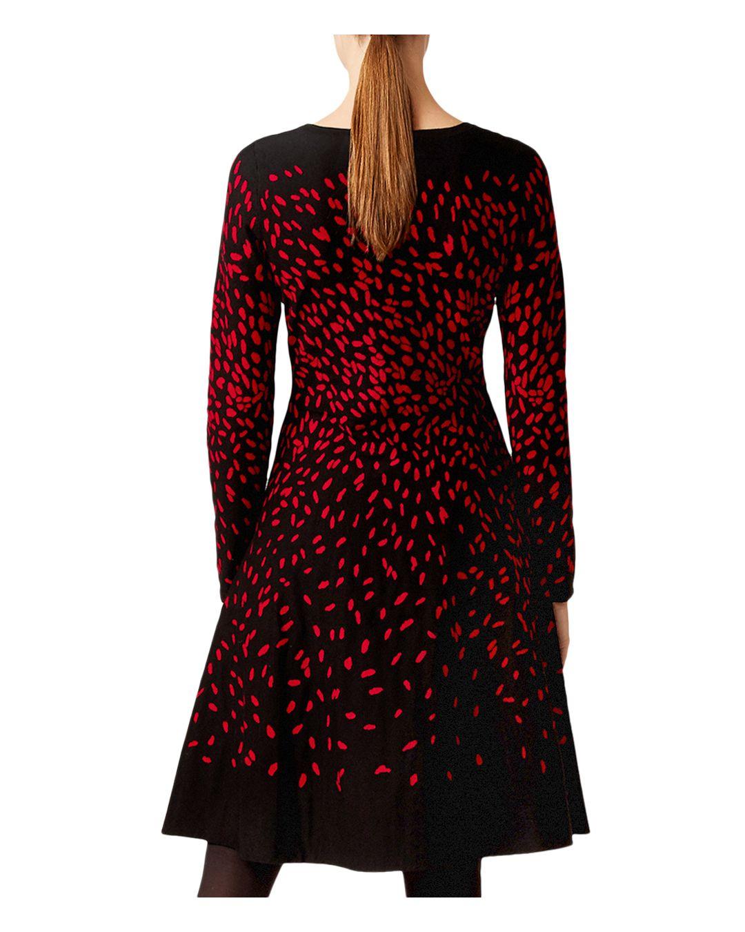 hobbs red and black dress