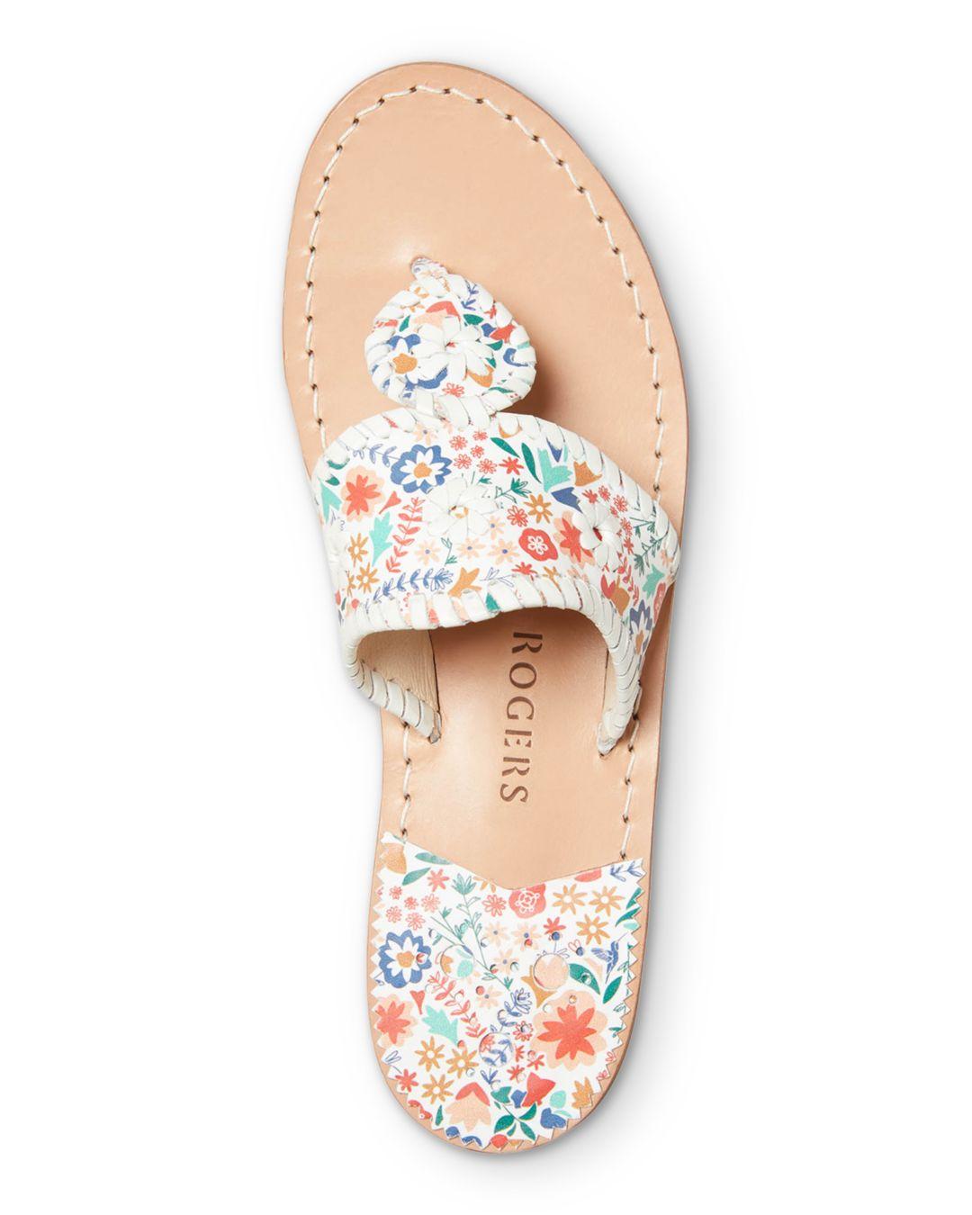 jacks flat floral icon sandal