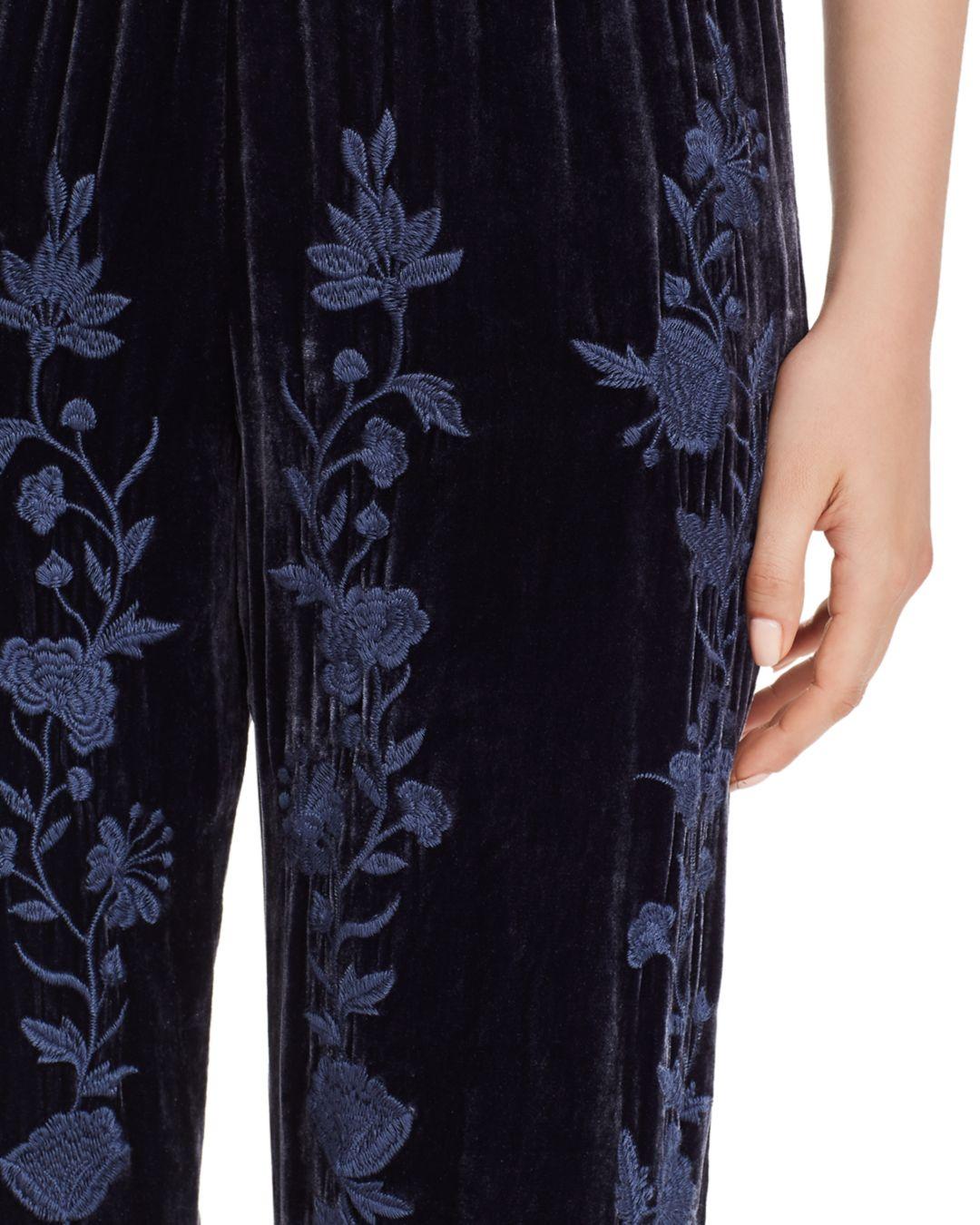 Renee Embroidered Velvet Pants 