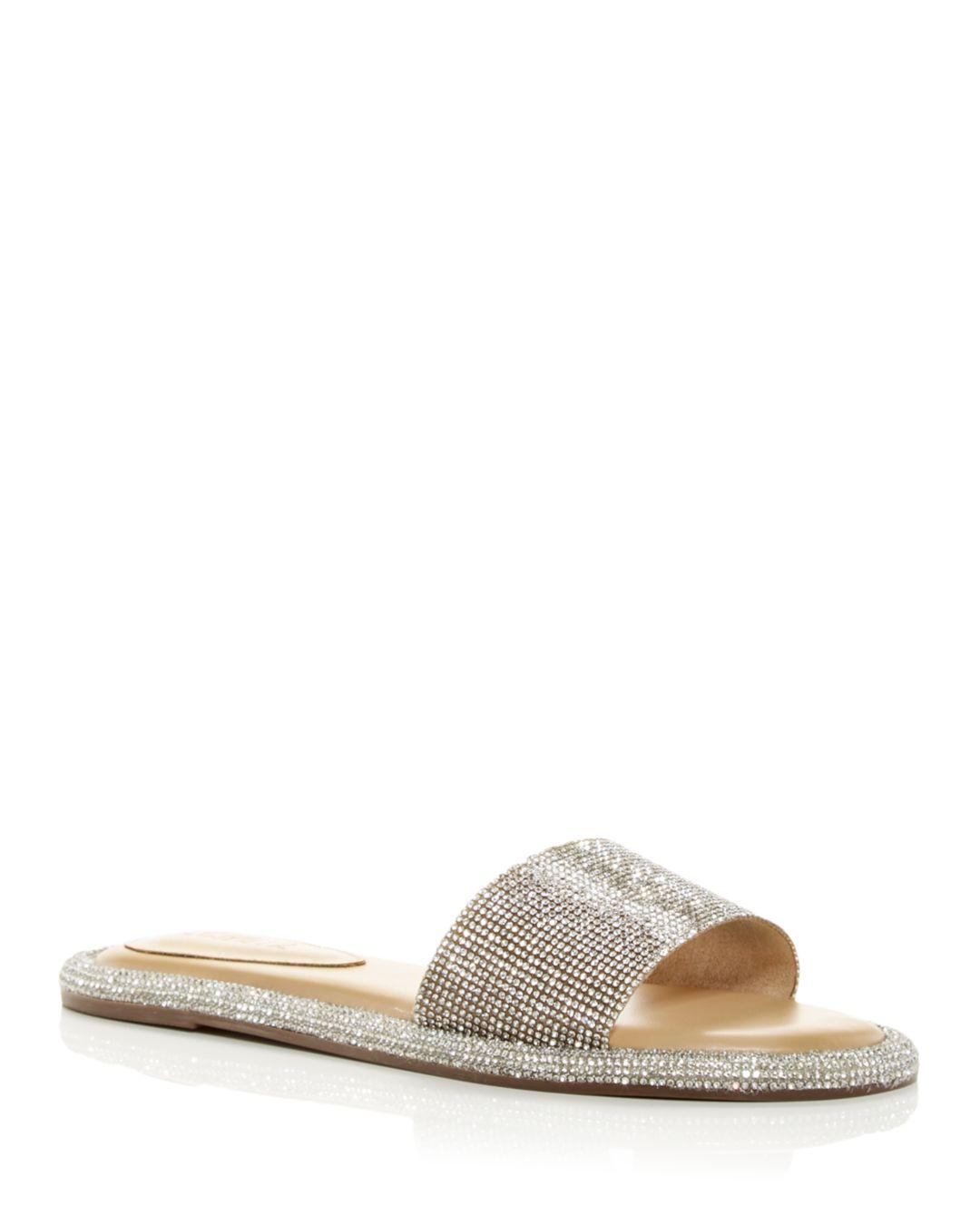 SCHUTZ SHOES Alcina Embellished Slide Sandals | Lyst