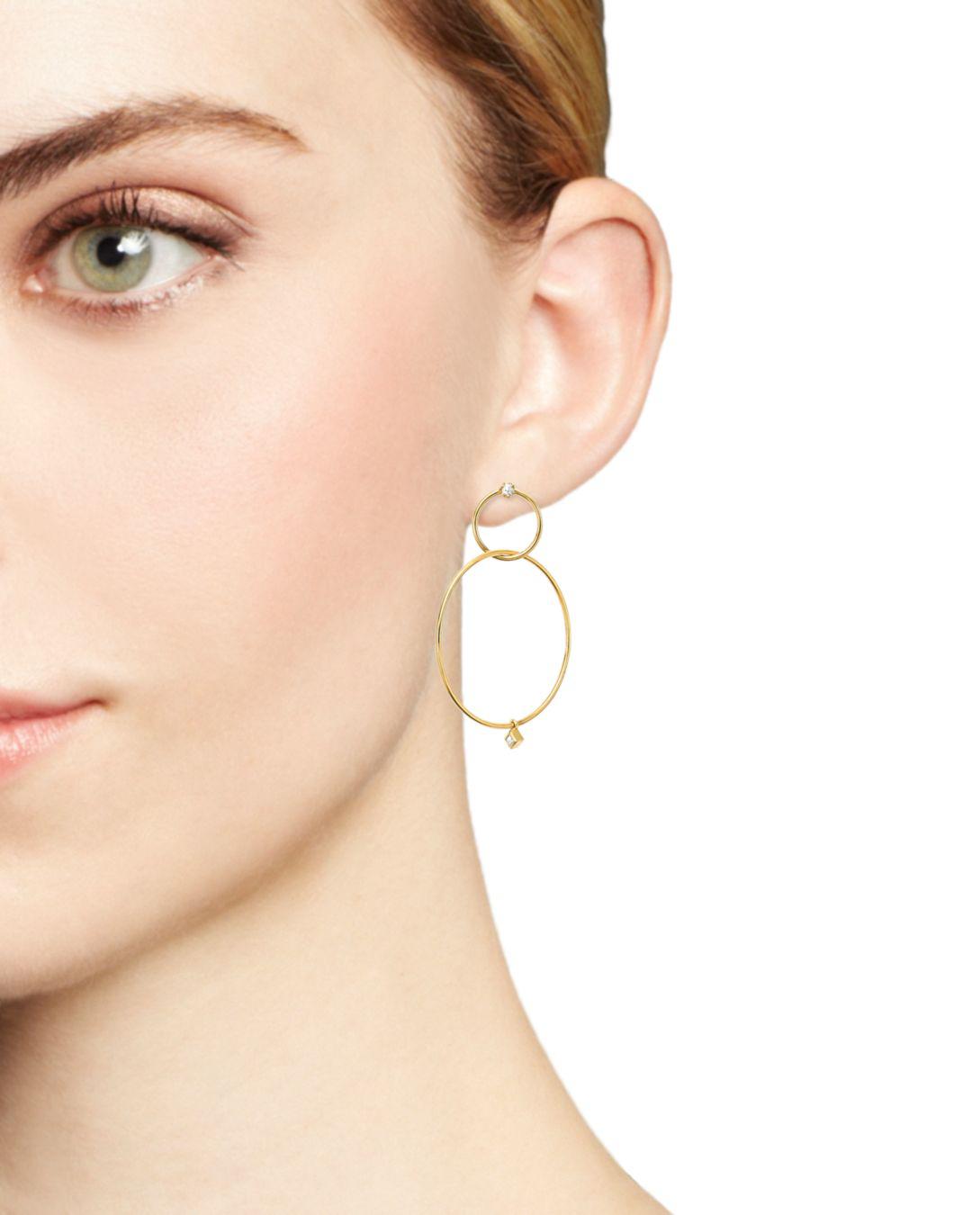 Lyst Zoe Chicco 14k Yellow Gold Mixed Diamond Stud And Hoop Lyst Zoe Chicco 14k Yellow Gold Mixed Diamond Stud And Hoop Earrings In Metallic