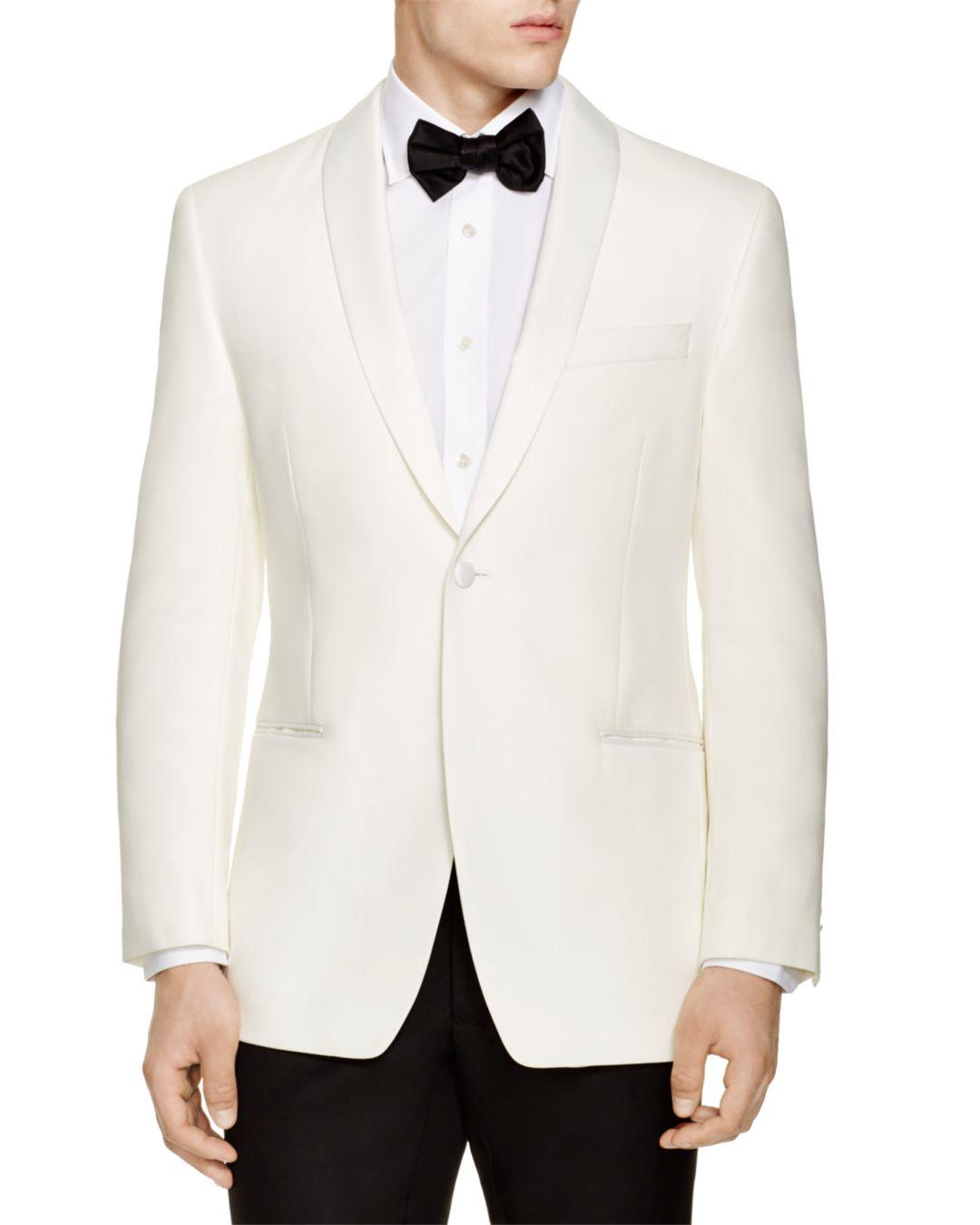 white shawl collar dinner jacket