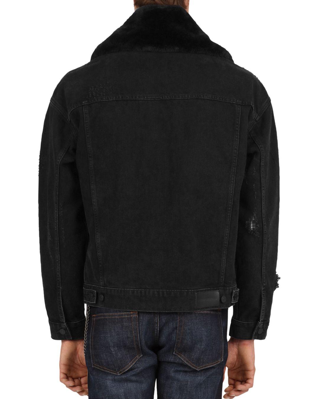 The Kooples Denim Jacket With Faux 
