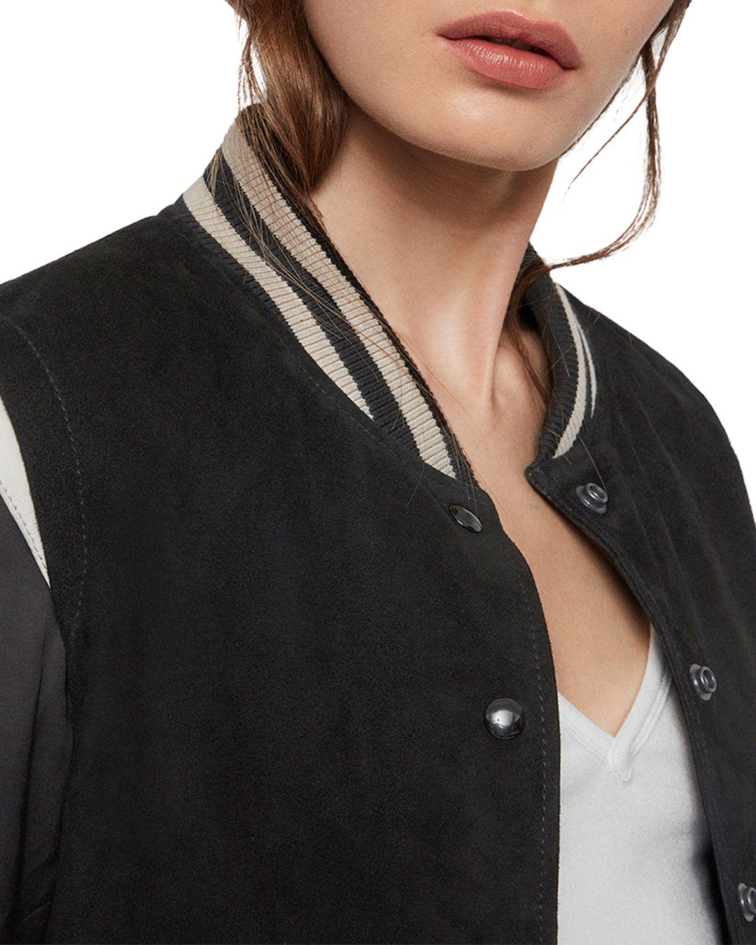 keiko suede bomber jacket