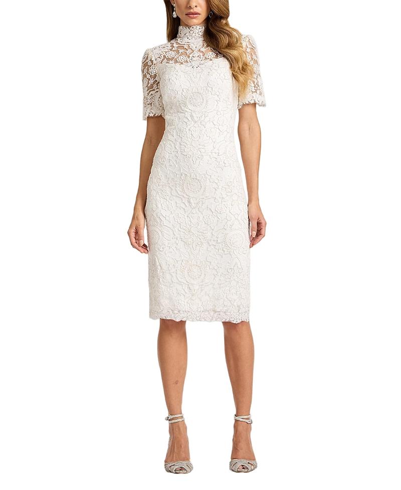 Tadashi Shoji Marise Sequin Embroidered Illusion Dress in White | Lyst Tadashi Shoji Marise Sequin Embroidered Illusion Dress in White | Lyst