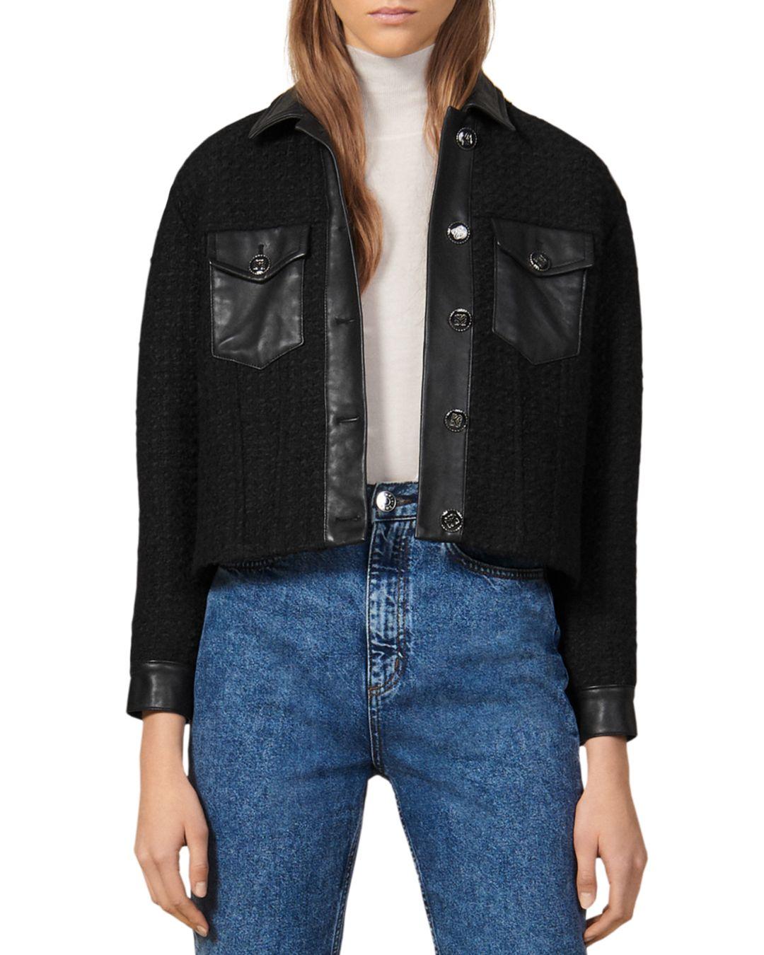 tweed and leather jacket