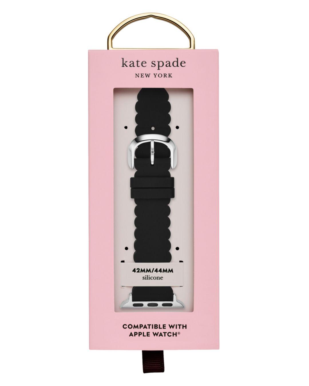 Kate Spade Black Scallop Silicone 42/44mm Band For Apple Watch? | Lyst