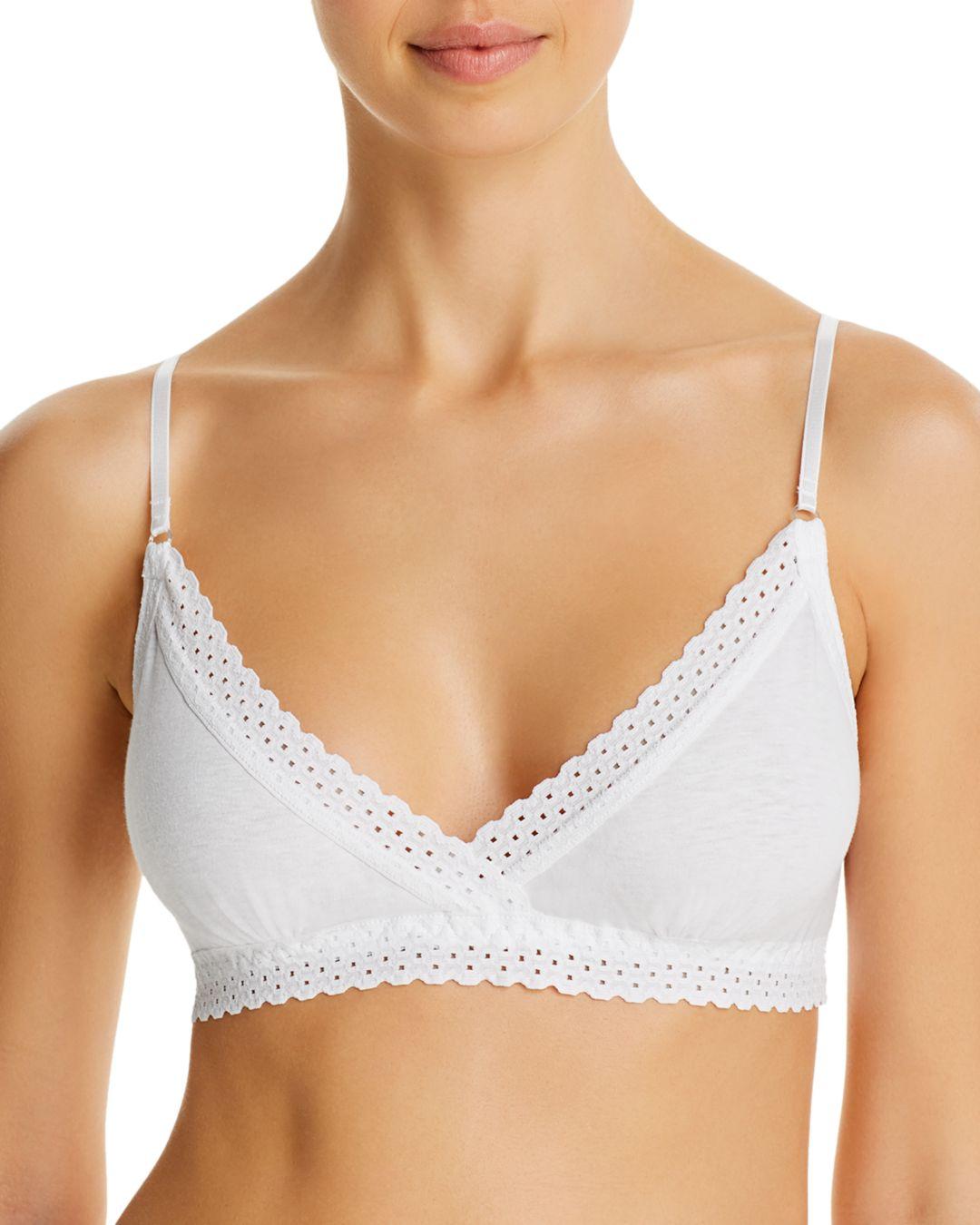 white cotton bralette