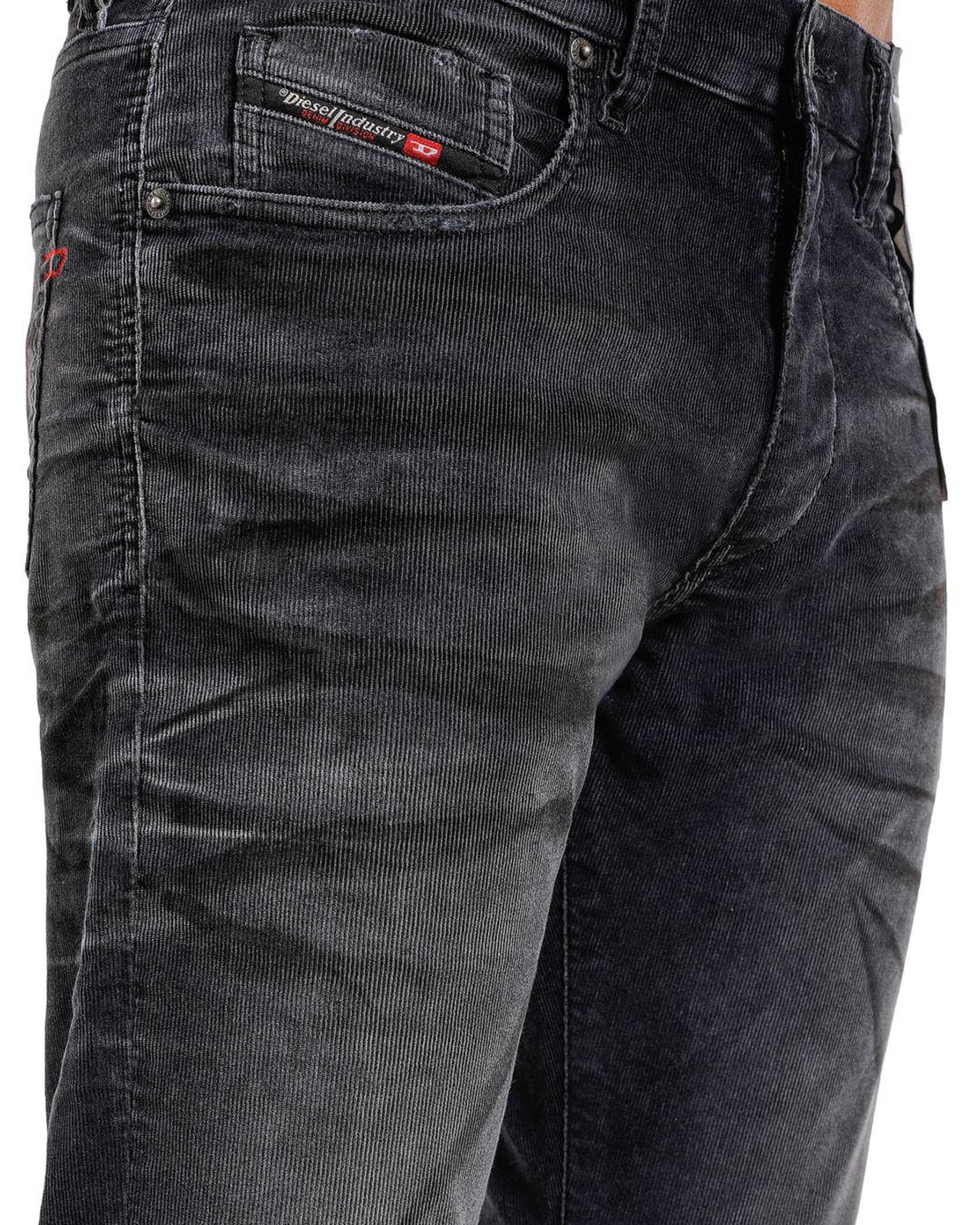 DIESEL D - Strukt Corduroy Slim Fit Jeans in Black for Men | Lyst