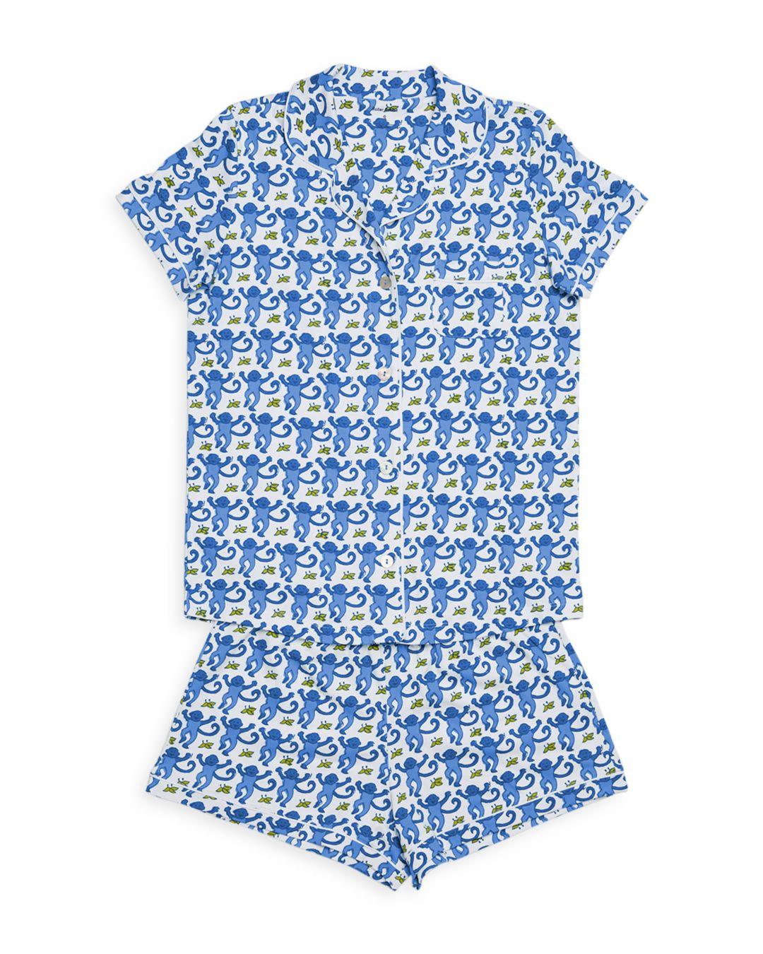Roberta Roller Rabbit Monkey Polo Pajama Set in Blue | Lyst