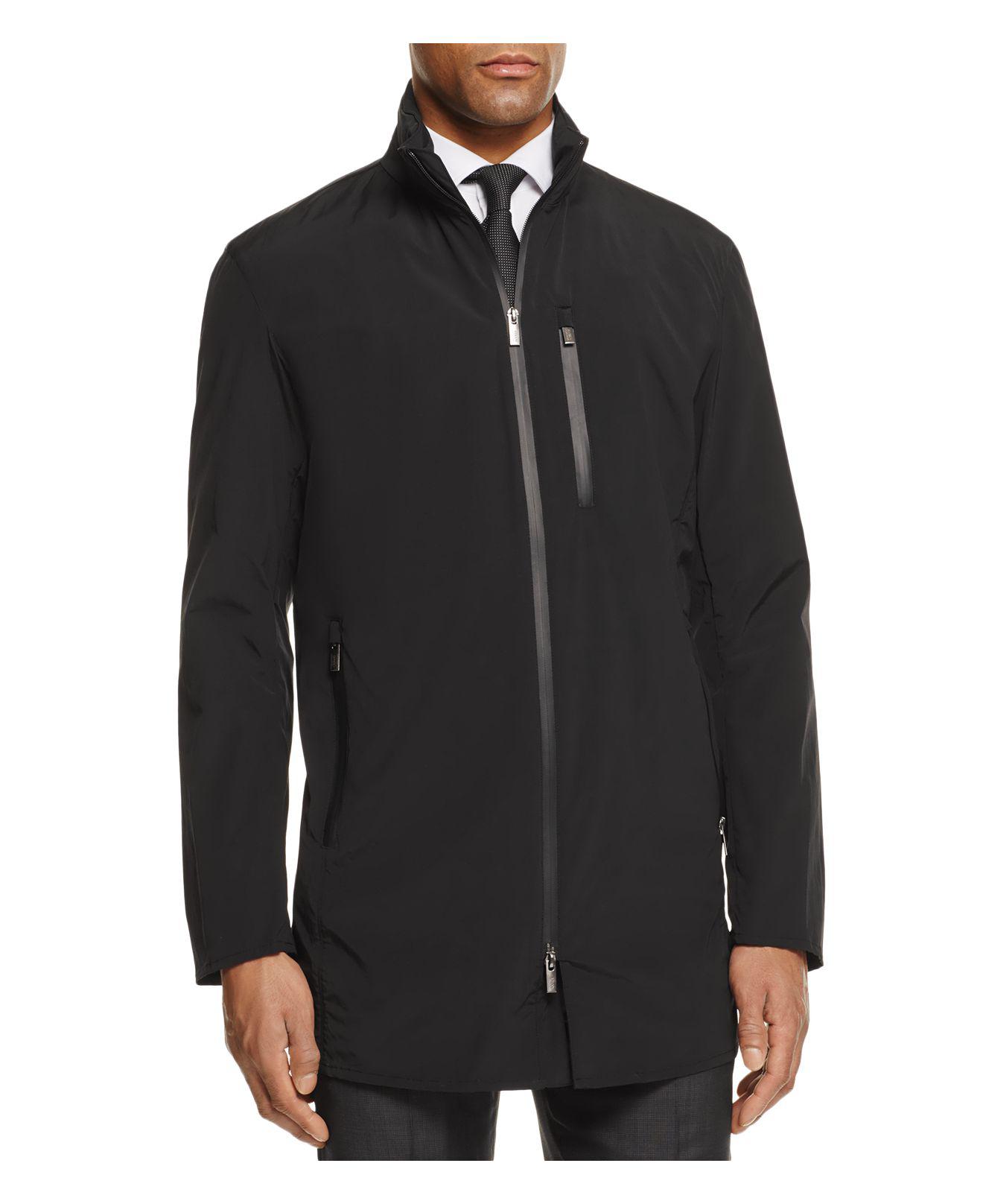Armani Caban Coat in Black for Men | Lyst