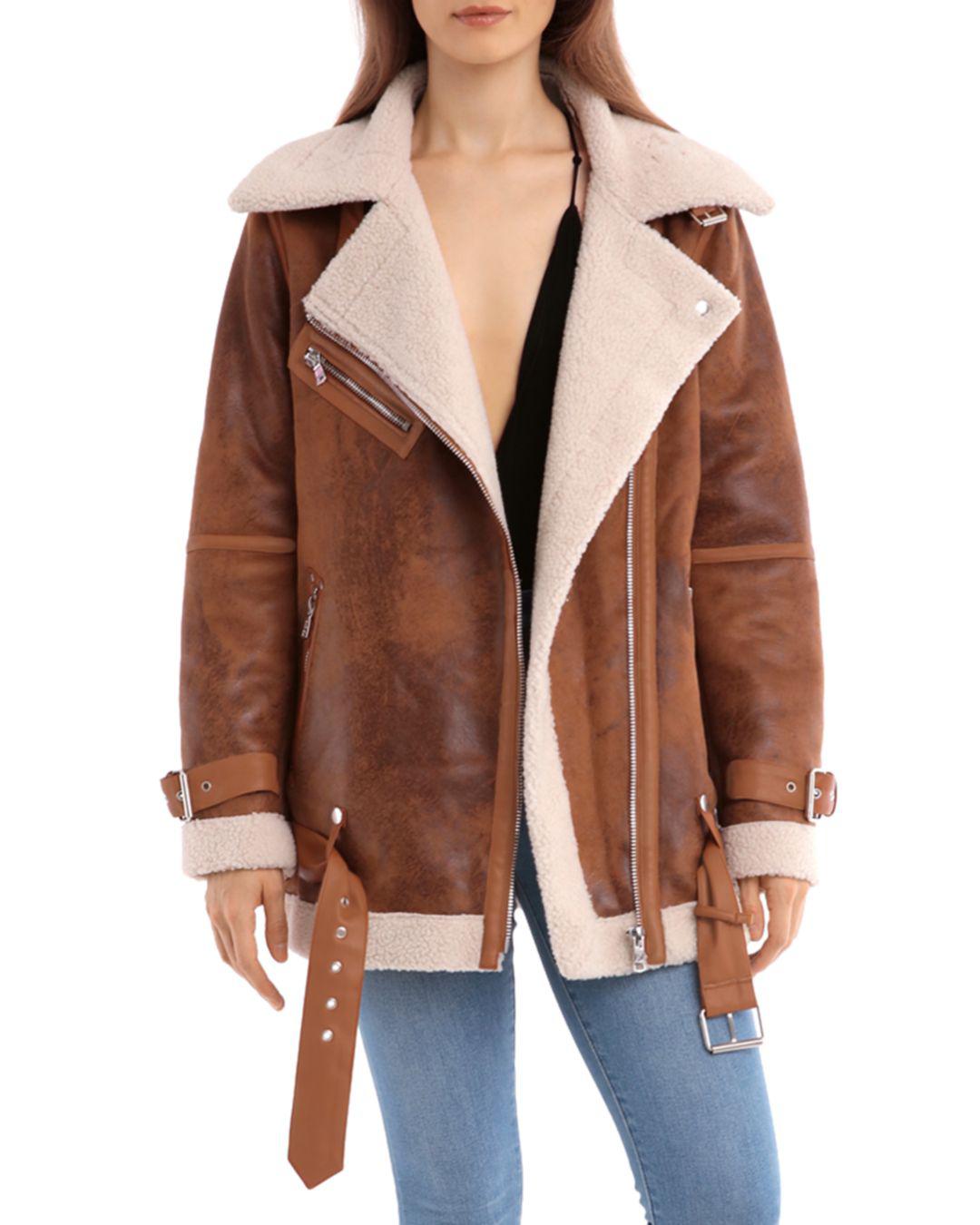 avec les filles shearling jacket