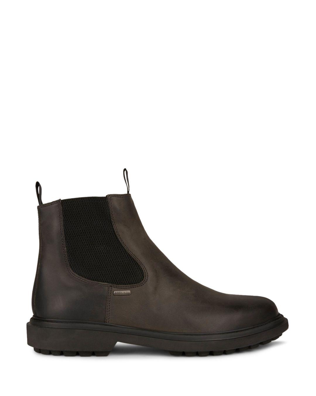 Geox Faloria Abx Waterproof Side Zip Chelsea Boots in Black for | Lyst
