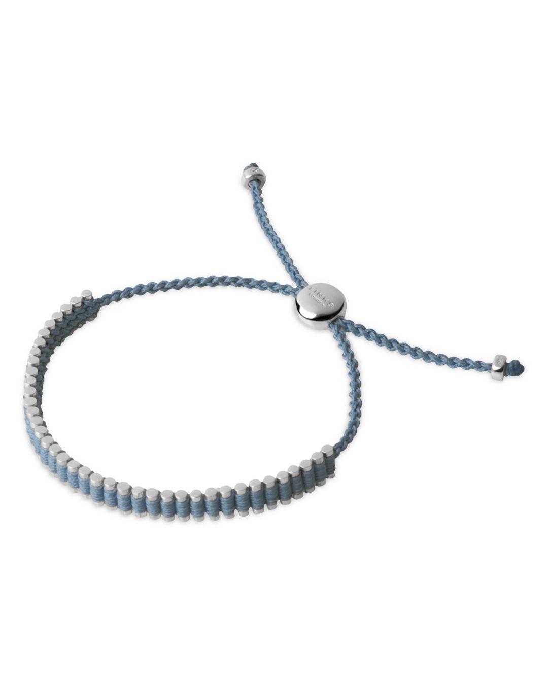 Links of London Mini Friendship Bracelet in Sterling Silver/Deep Sky Blue  (Blue) - Lyst