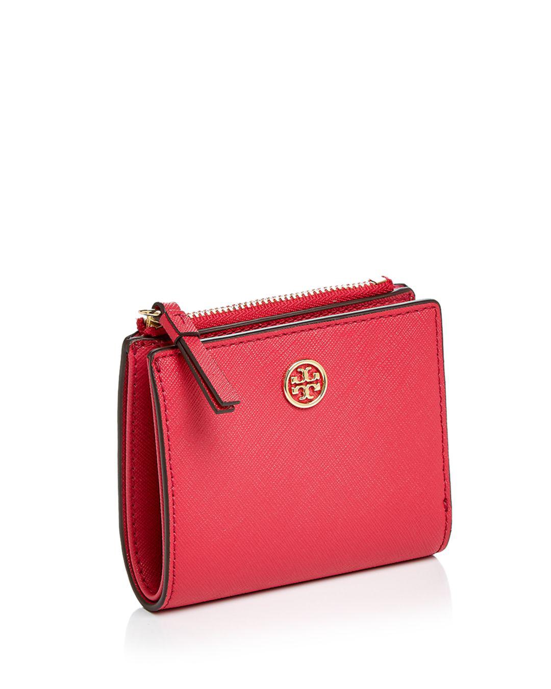 Tory Burch Robinson Small Leather Wallet - Lyst