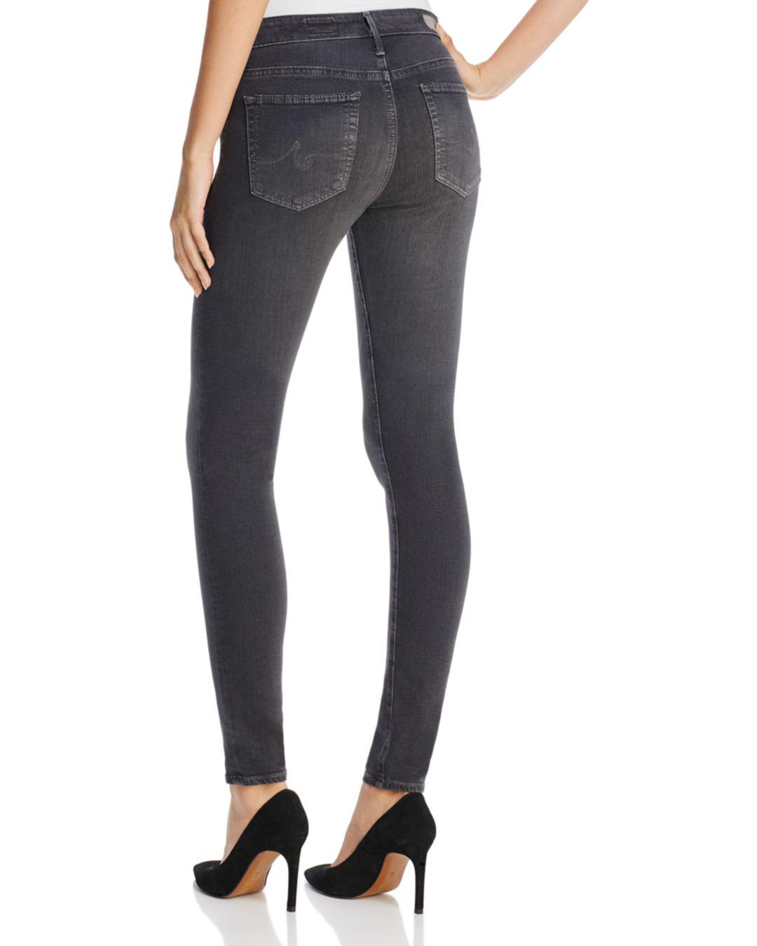 AG Jeans Denim Farrah High Rise Skinny Jeans In Grey Mist in Pink (Gray) -  Lyst