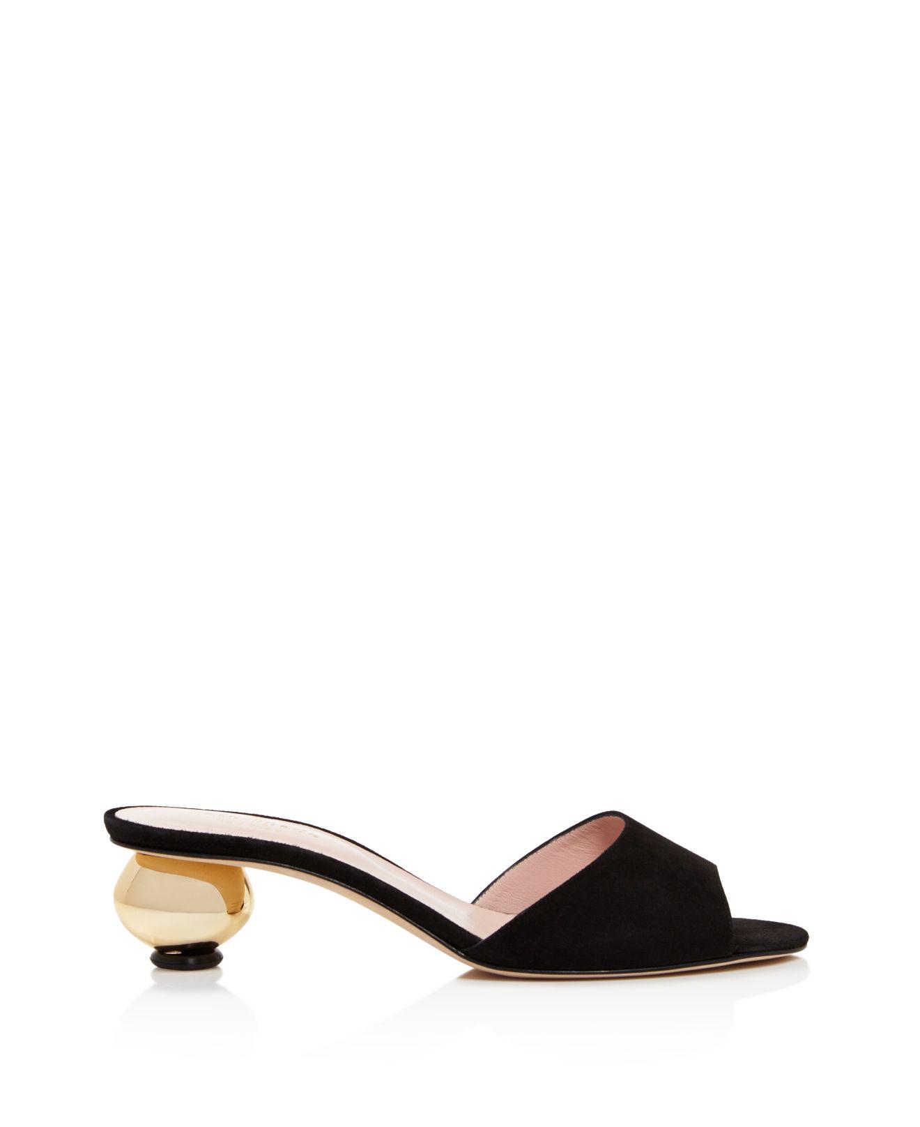 Kate Spade Paisley Low Heel Slide Sandals in Black Lyst
