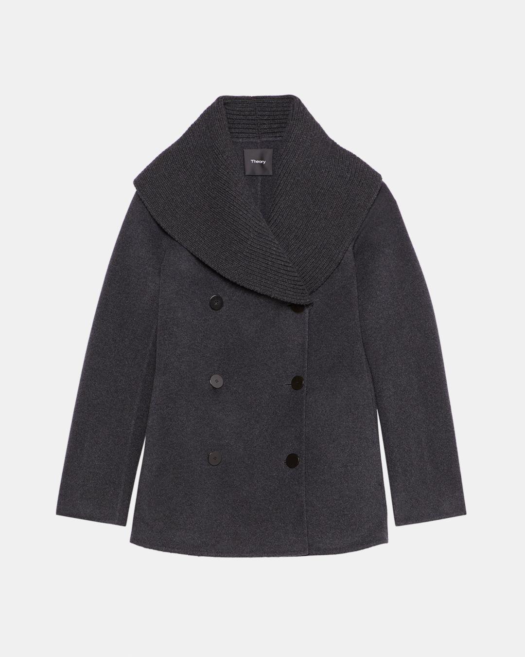 shawl collar peacoat