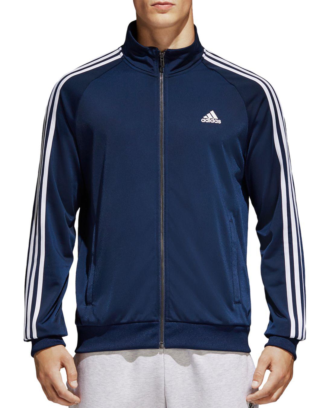 adidas Originals Three - Stripe Track Jacket in Blue for Men - Lyst