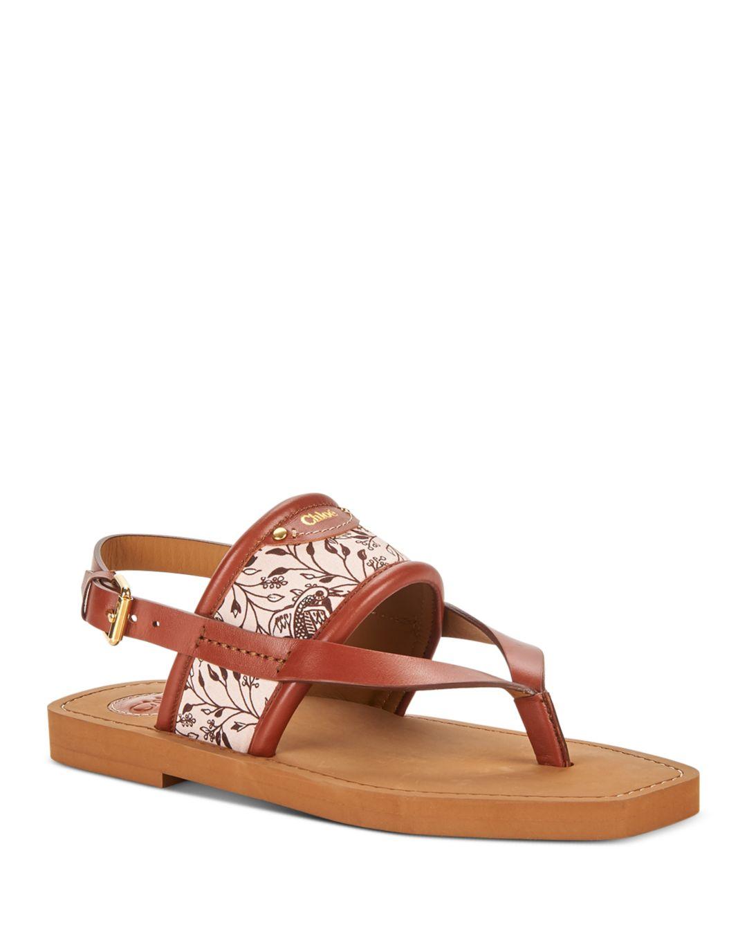 chloe woody flat sandals