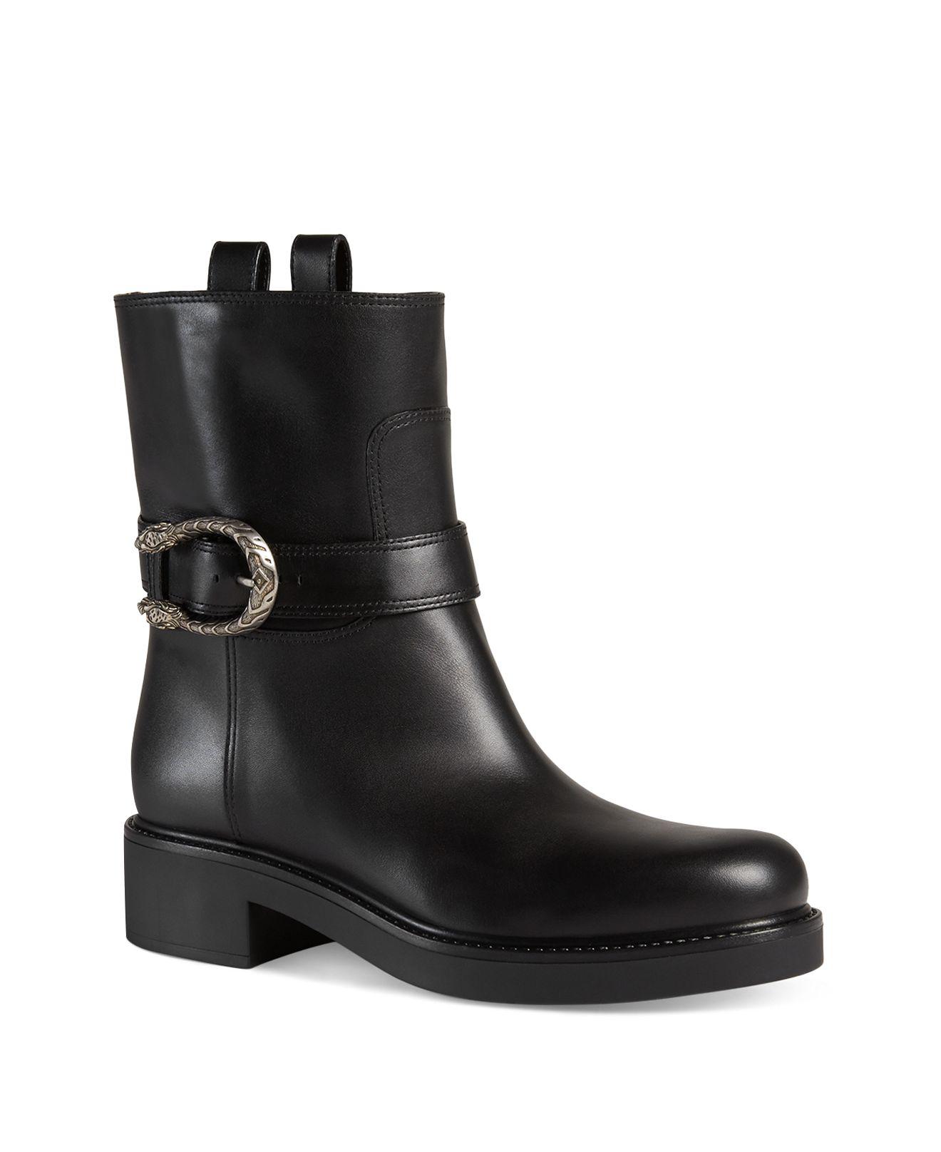 gucci leather bootie with studs