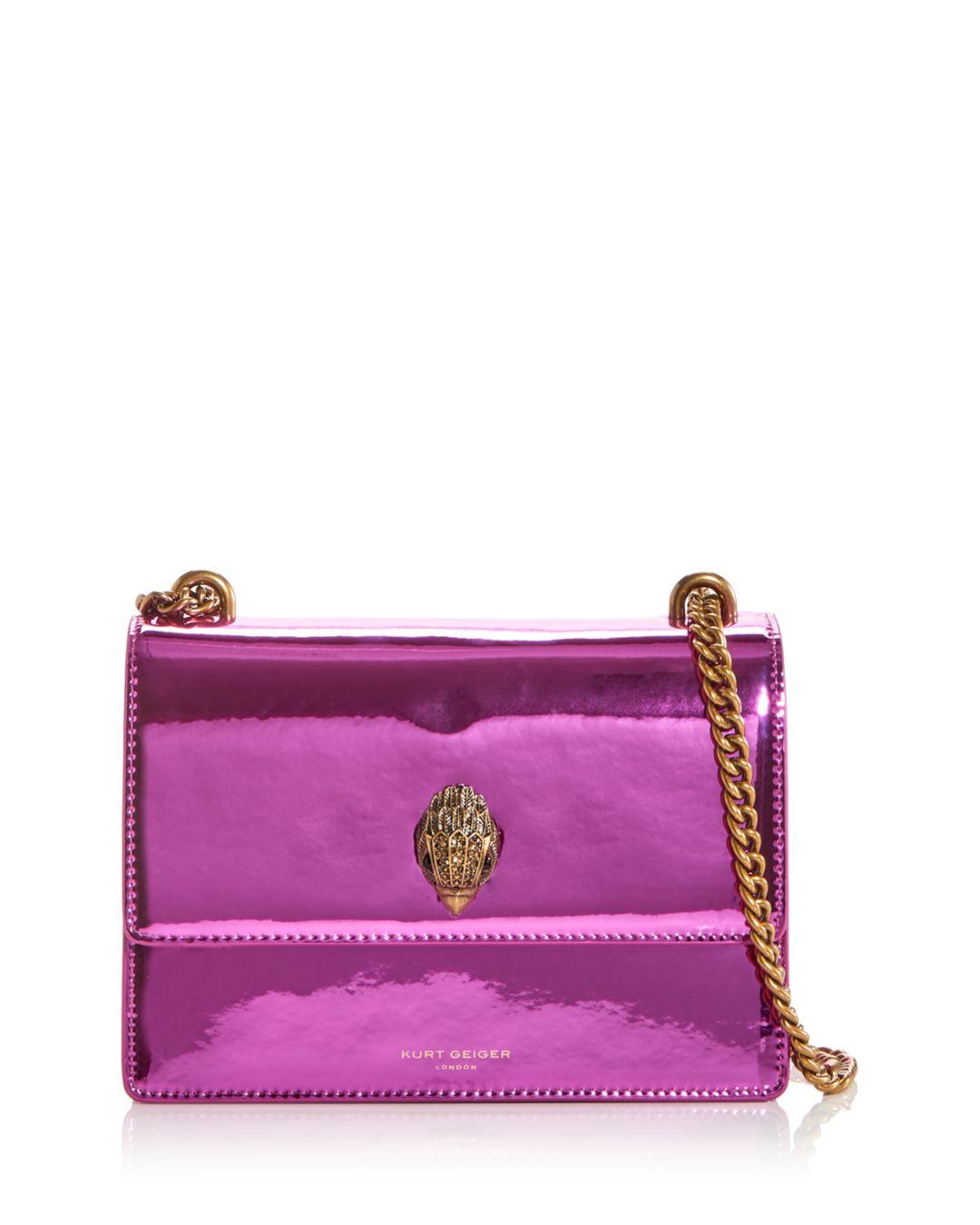 Kurt Geiger Shoreditch Small Leather Crossbody Bag in Purple | Lyst